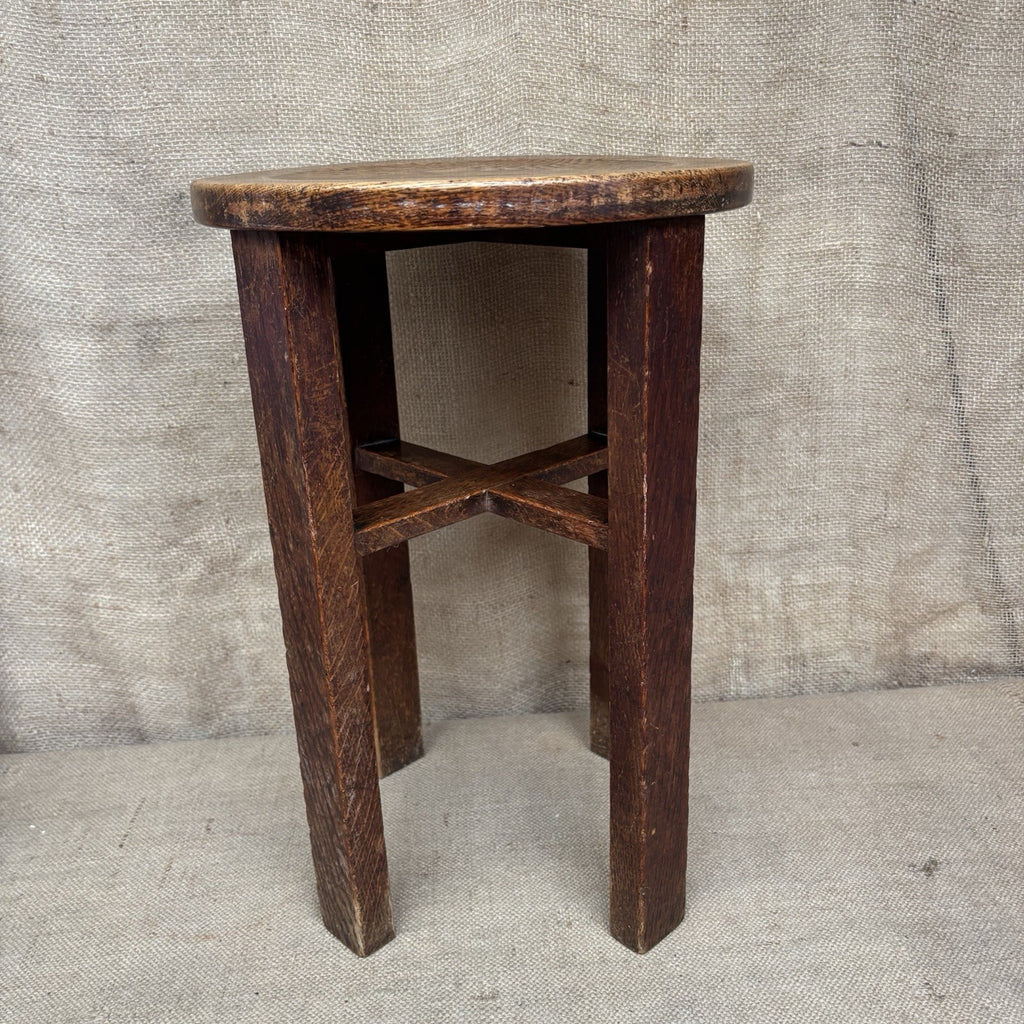 Antique Oak Small Table / Plant Stand / Cottage / Farmhouse