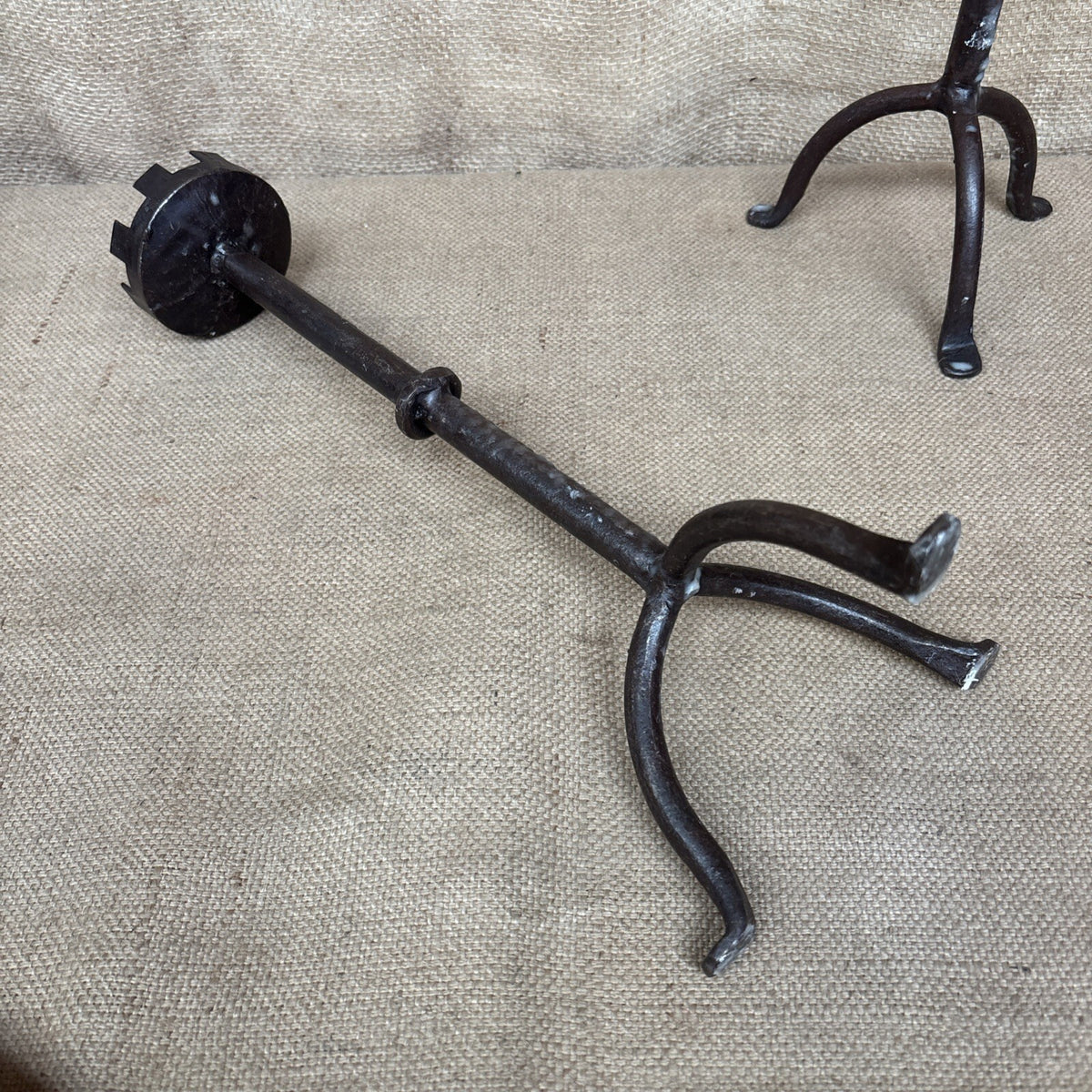 Wrought Iron Candle Holders - Pair - Gothic - Medieval Style - Pillar Candle