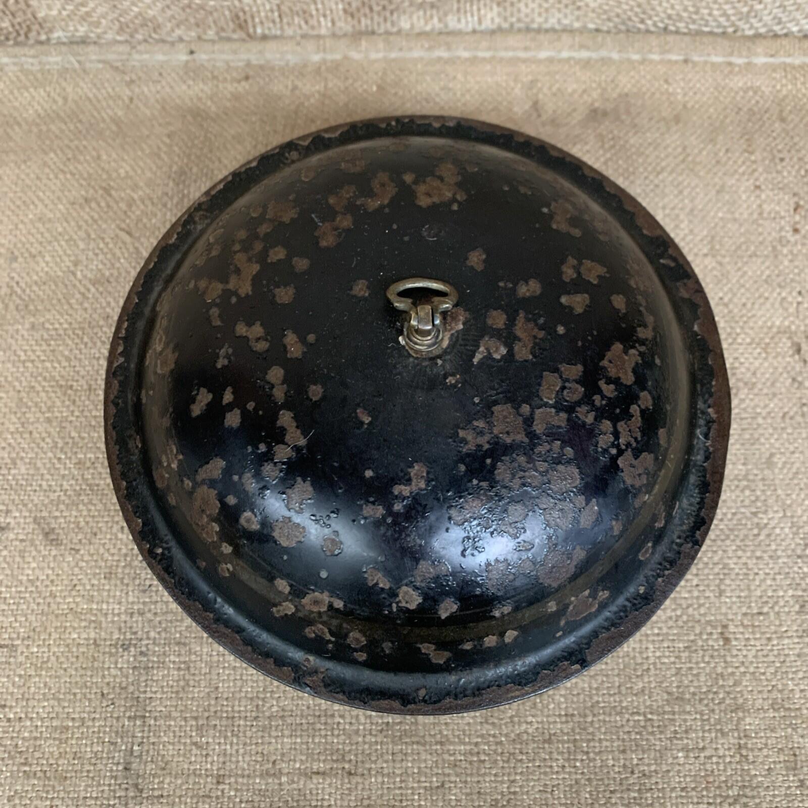 Antique Toleware Round Spice Box - Kitchenalia - Farmhouse