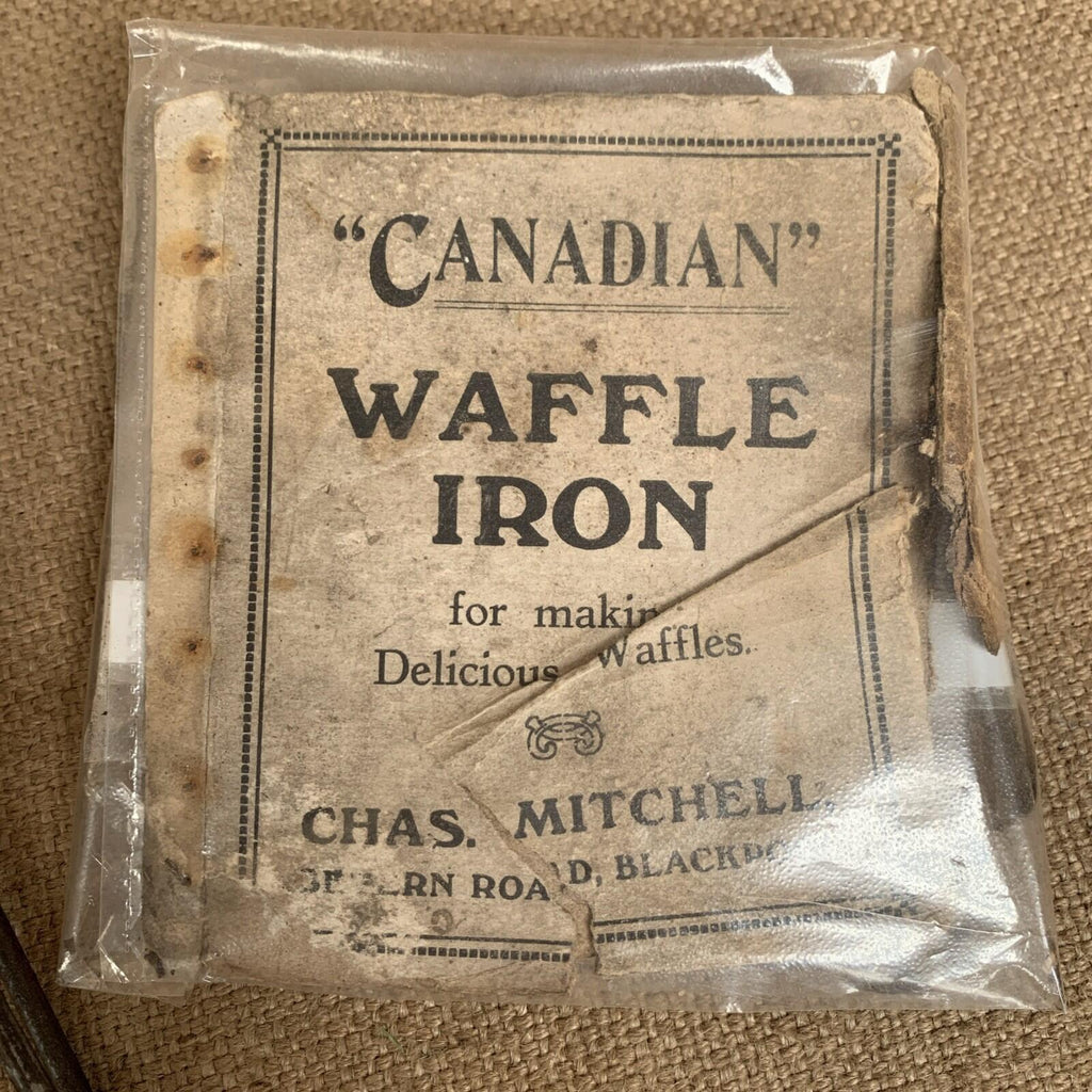 Antique Canadian Waffle Iron - British Made - Kitchenalia