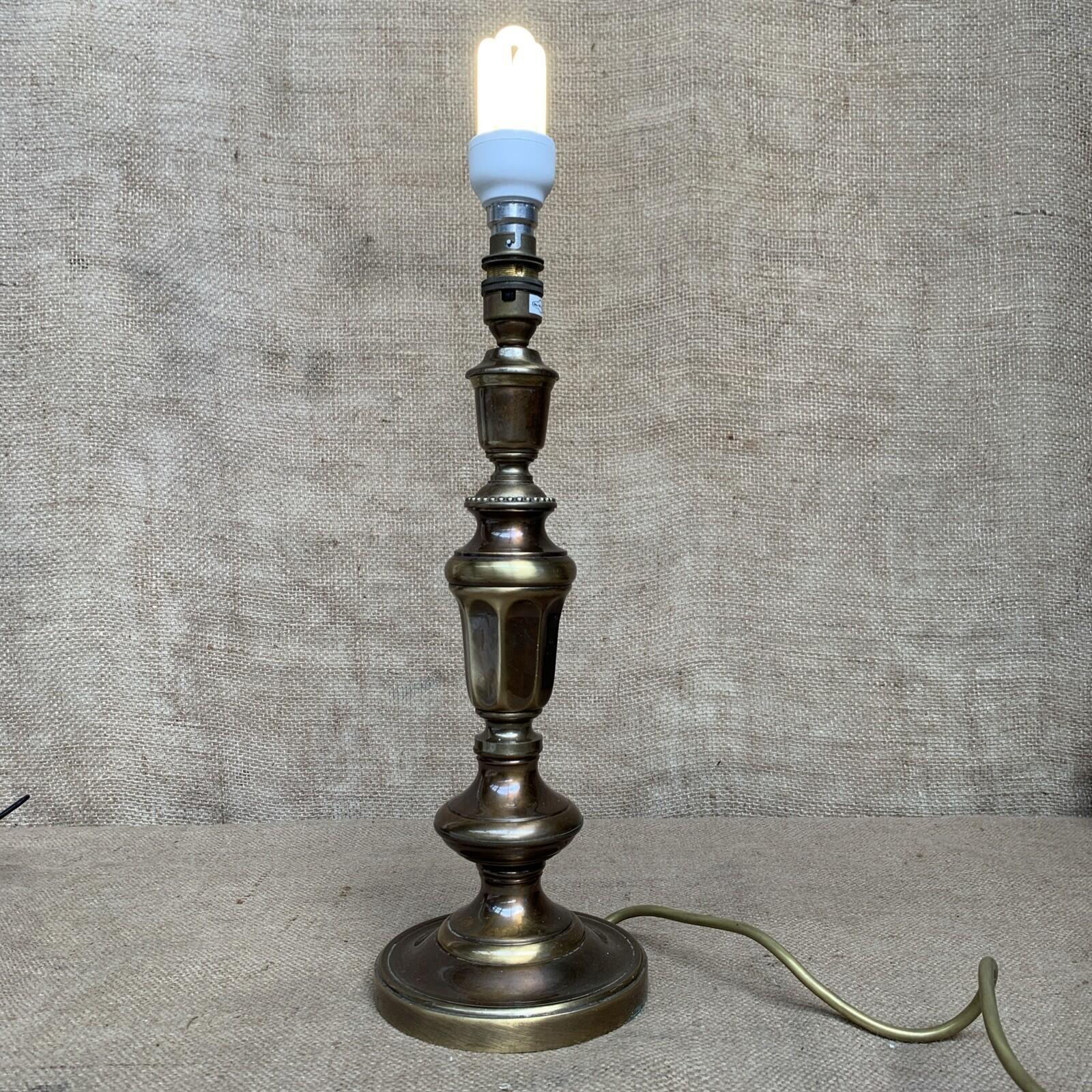 Vintage Table Lamp Bronze Effect Brushed Metal - Cottage - Farmhouse