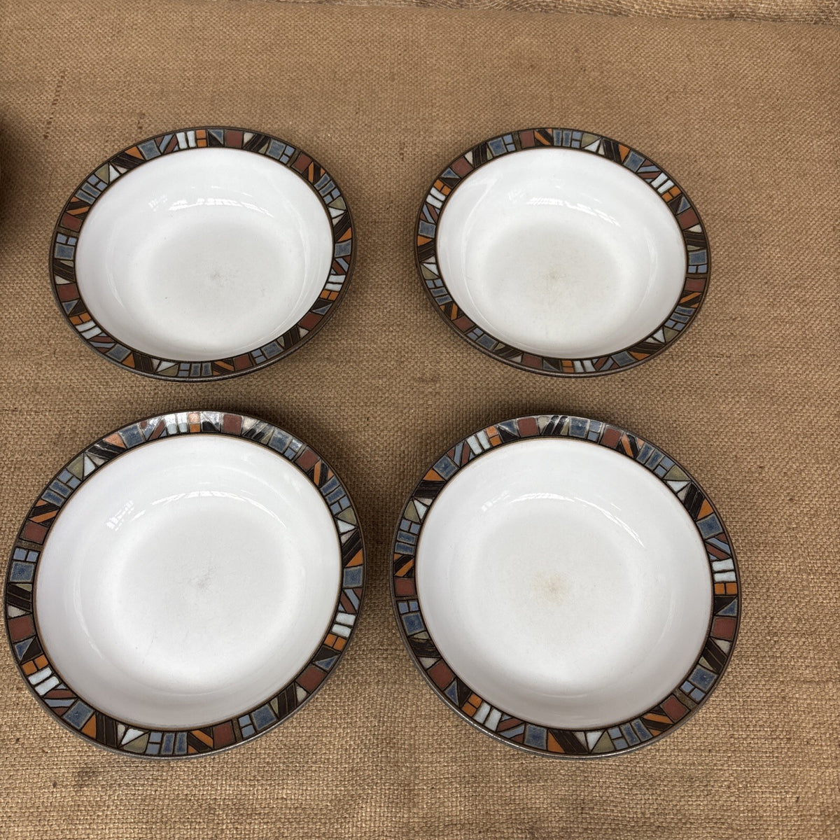 Denby Marrakesh Fruit / Dessert  / Soup Bowls X 4 7” 18cm