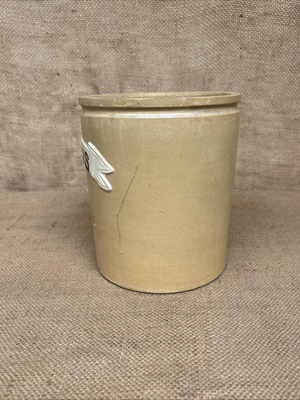 Antique Stoneware Raisins Storage Pot - No Lid - Kitchenalia - Bourne Denby