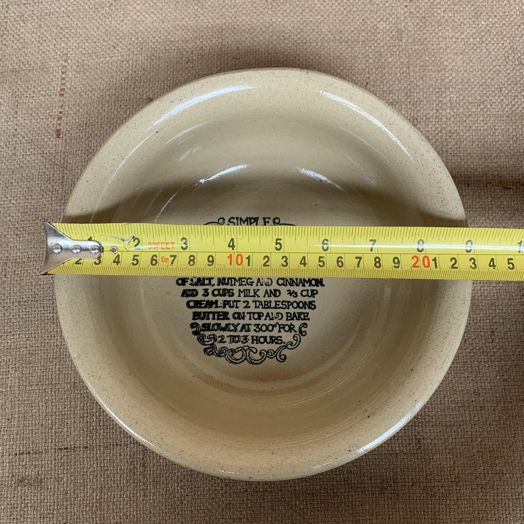 Vintage Rice Pudding Stoneware Dish - Moira - Farmhouse- Cottage