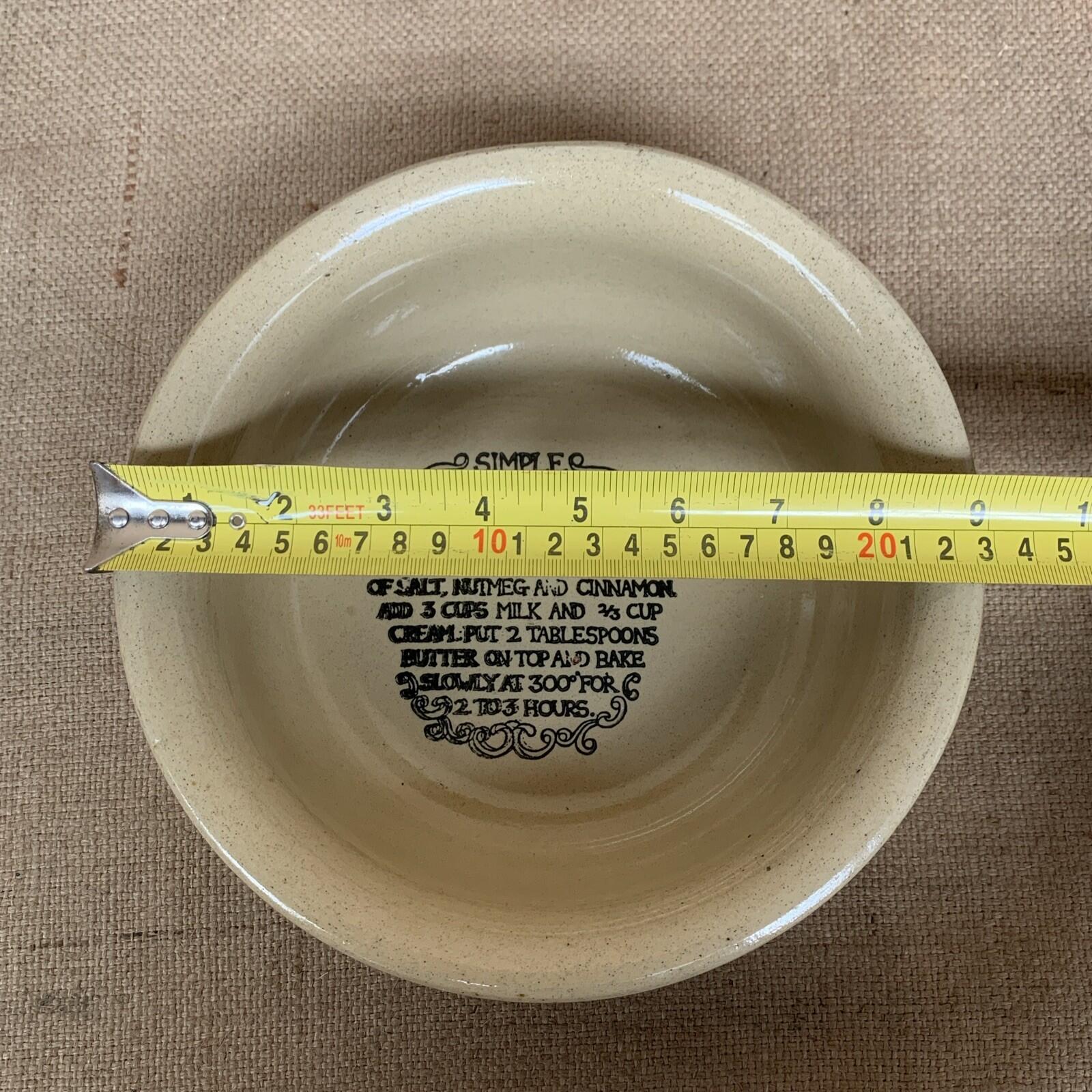 Vintage Rice Pudding Stoneware Dish - Moira - Farmhouse- Cottage