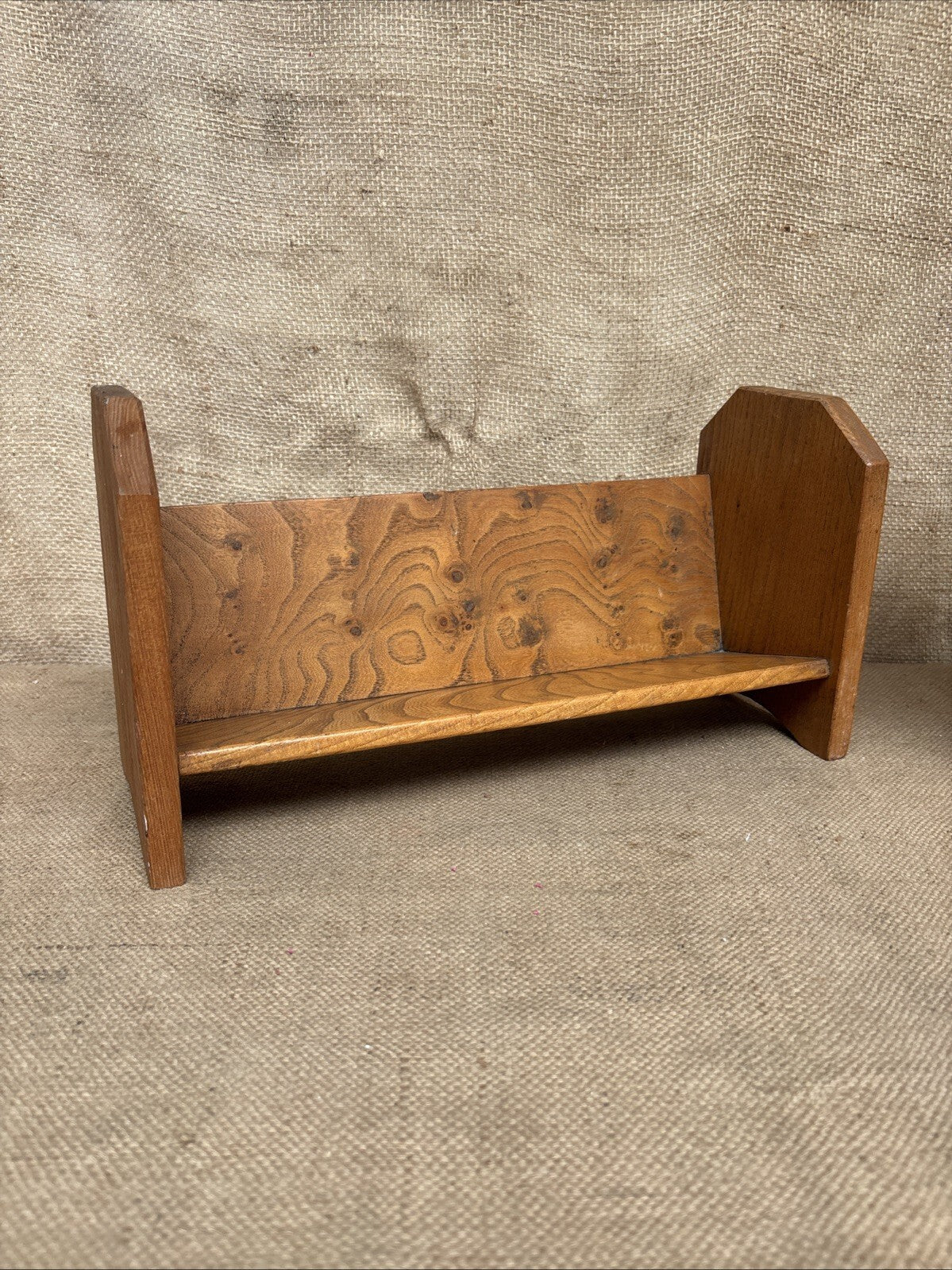 Vintage Book Trough / Shelf / Rack / Rest / Elm - Farmhouse Cottage