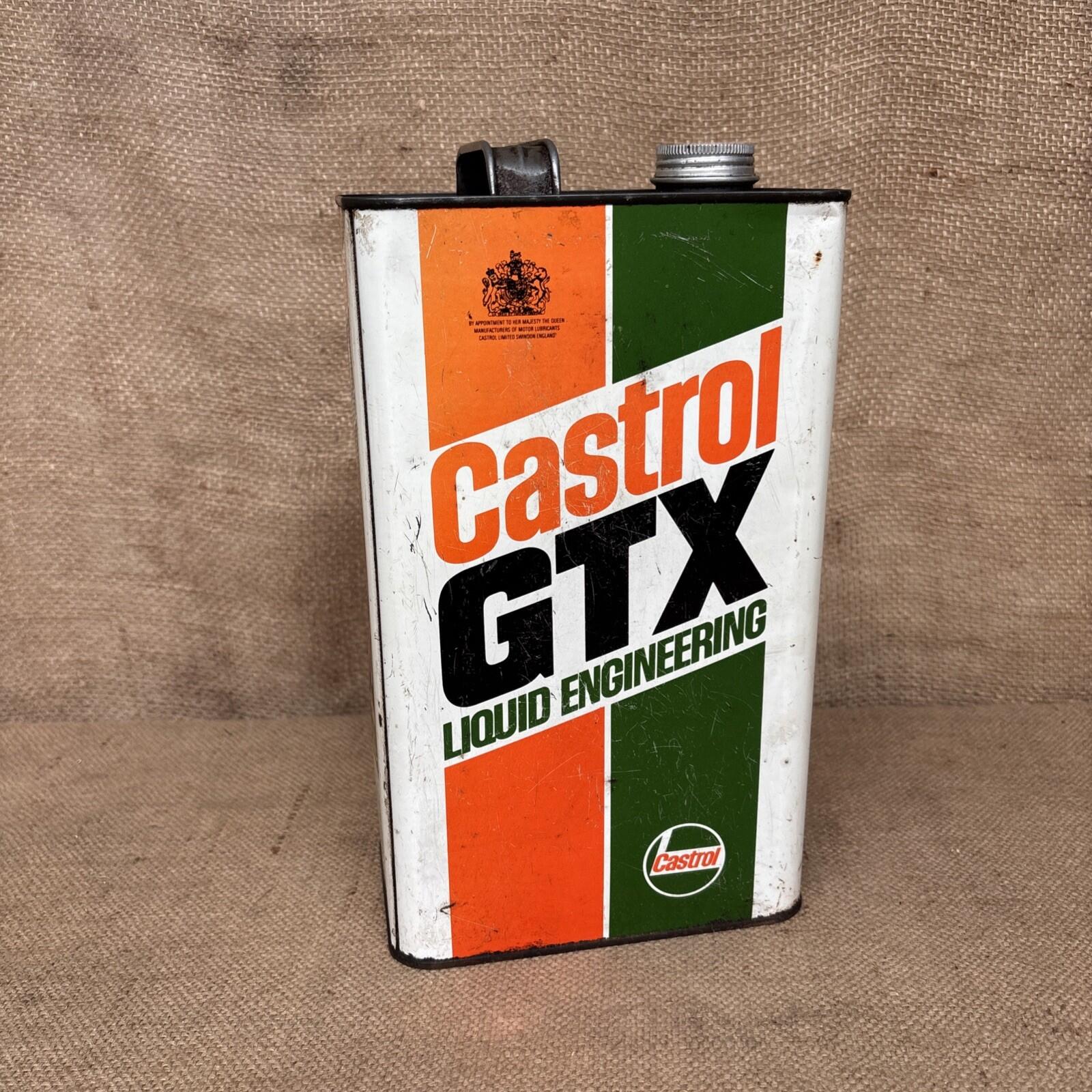 Vintage Oil Can Castrol GTX 5 Litres - Empty