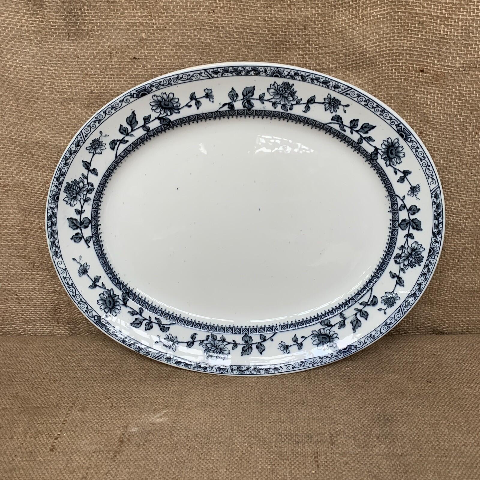 Antique Oval Platter / Plate - Lincoln A.bros - Farmhouse - Farmhouse - Cottage