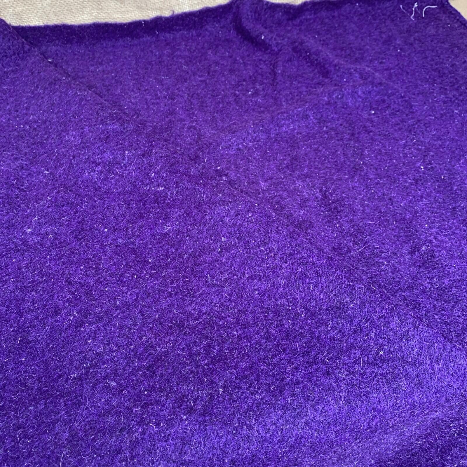 CC41 1940s Purple wool blanket WW2 Era homeware bed 160cm X 200cm #2