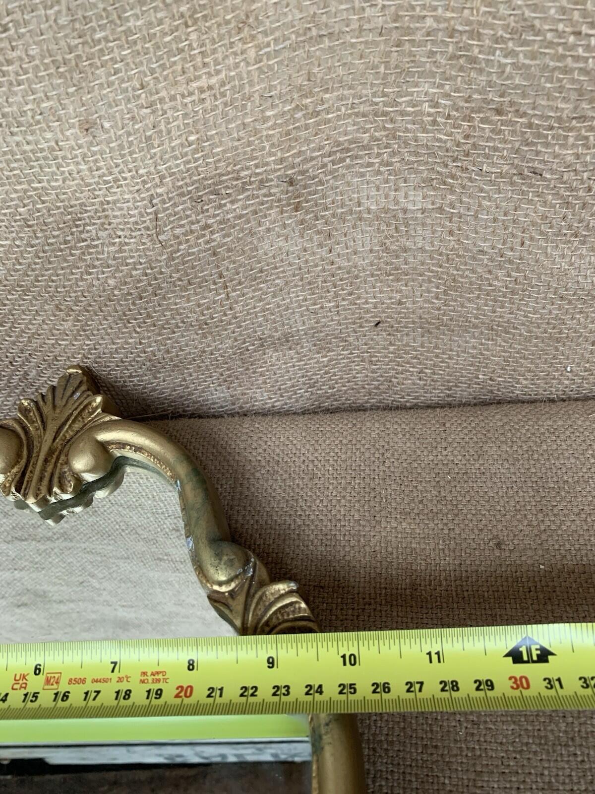 Vintage French Gold Edge Mirror - Freestanding - Foxed - Painted Metal