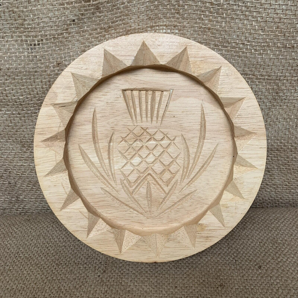 Vintage Wooden Scottish Shortbread Mould - Kitchenalia - Farmhouse - Cottage