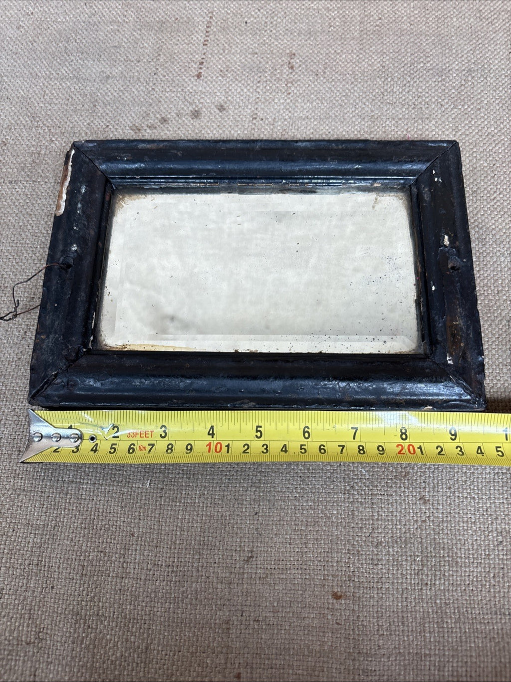 Antique Small Mirror Foxed - Shaving - Farmhouse- Cottage