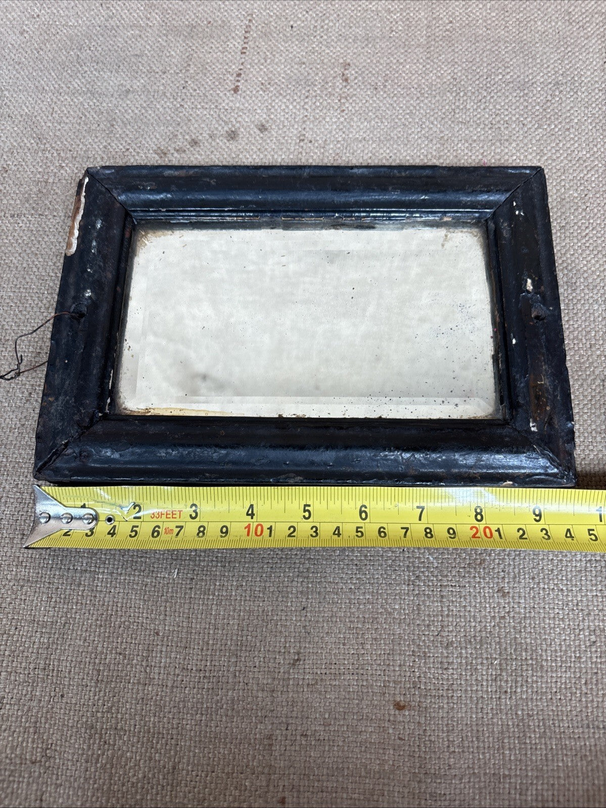Antique Small Mirror Foxed - Shaving - Farmhouse- Cottage