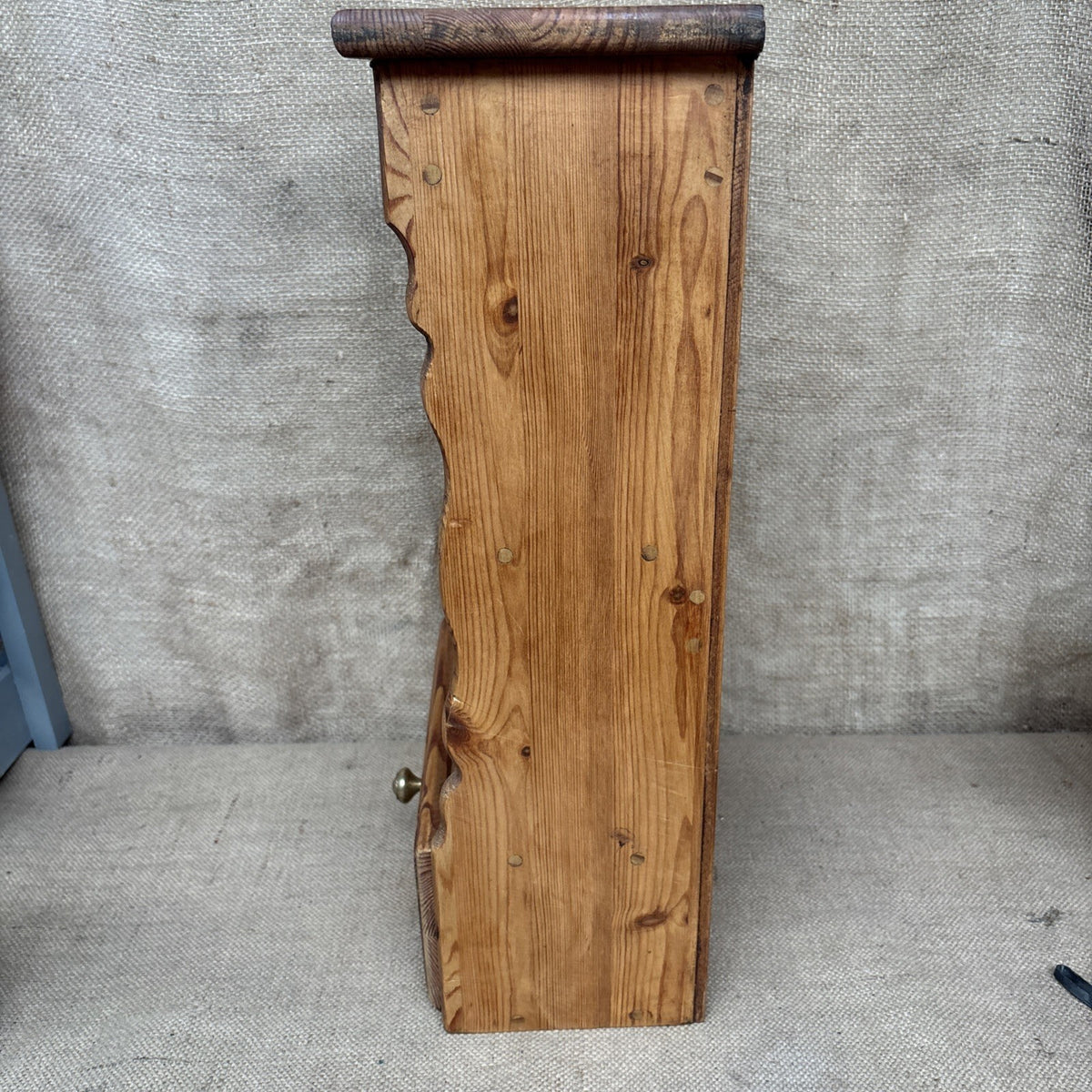 Pine Wall Mounted Display Shelf with Single Drawer / Farmhouse / Cottage