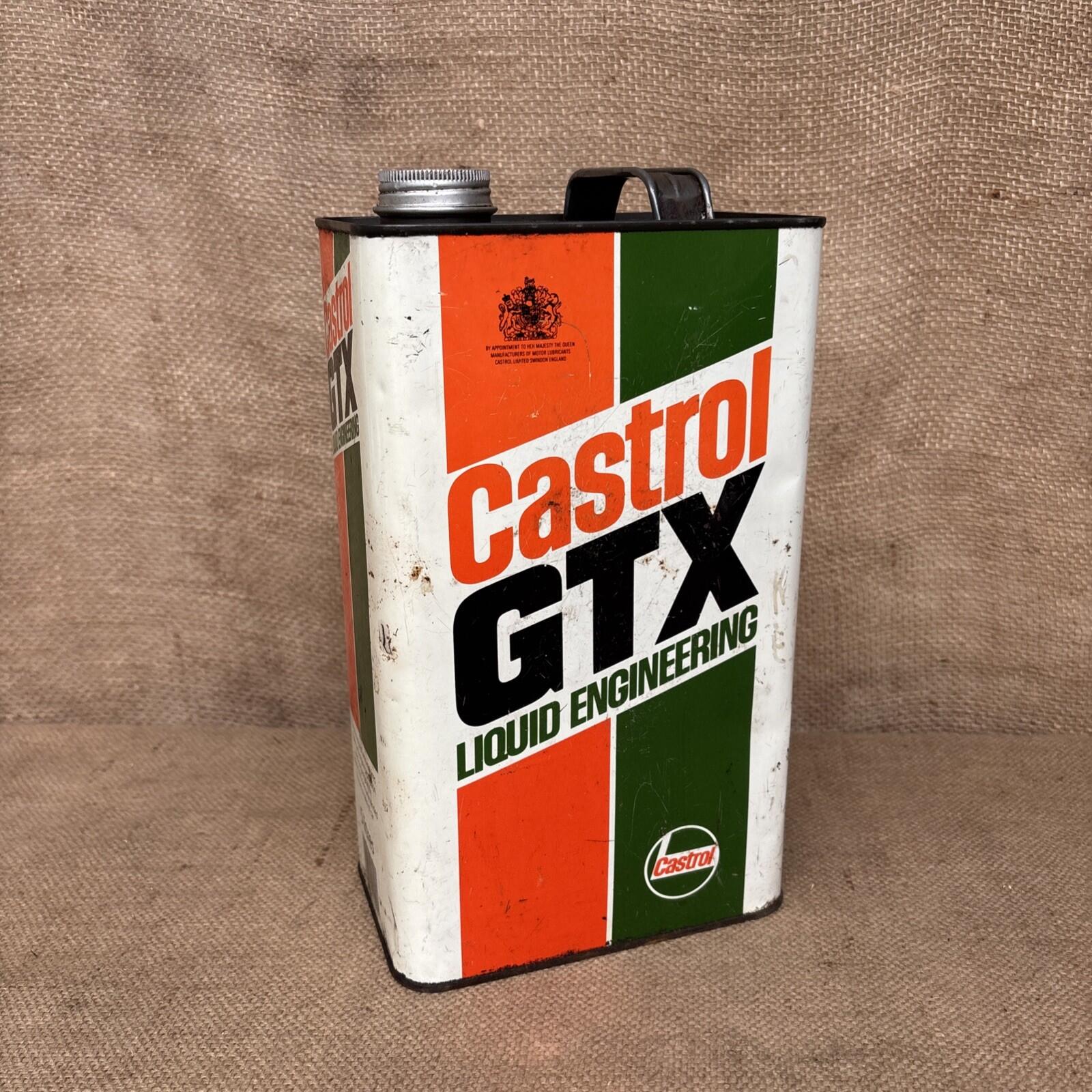 Vintage Oil Can Castrol GTX 5 Litres - Empty