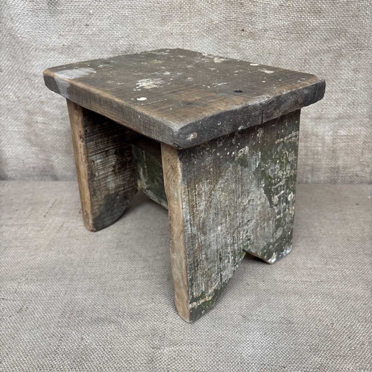 Rustic Stool - Wooden - Waxed Finish - Cottage - Farmhouse