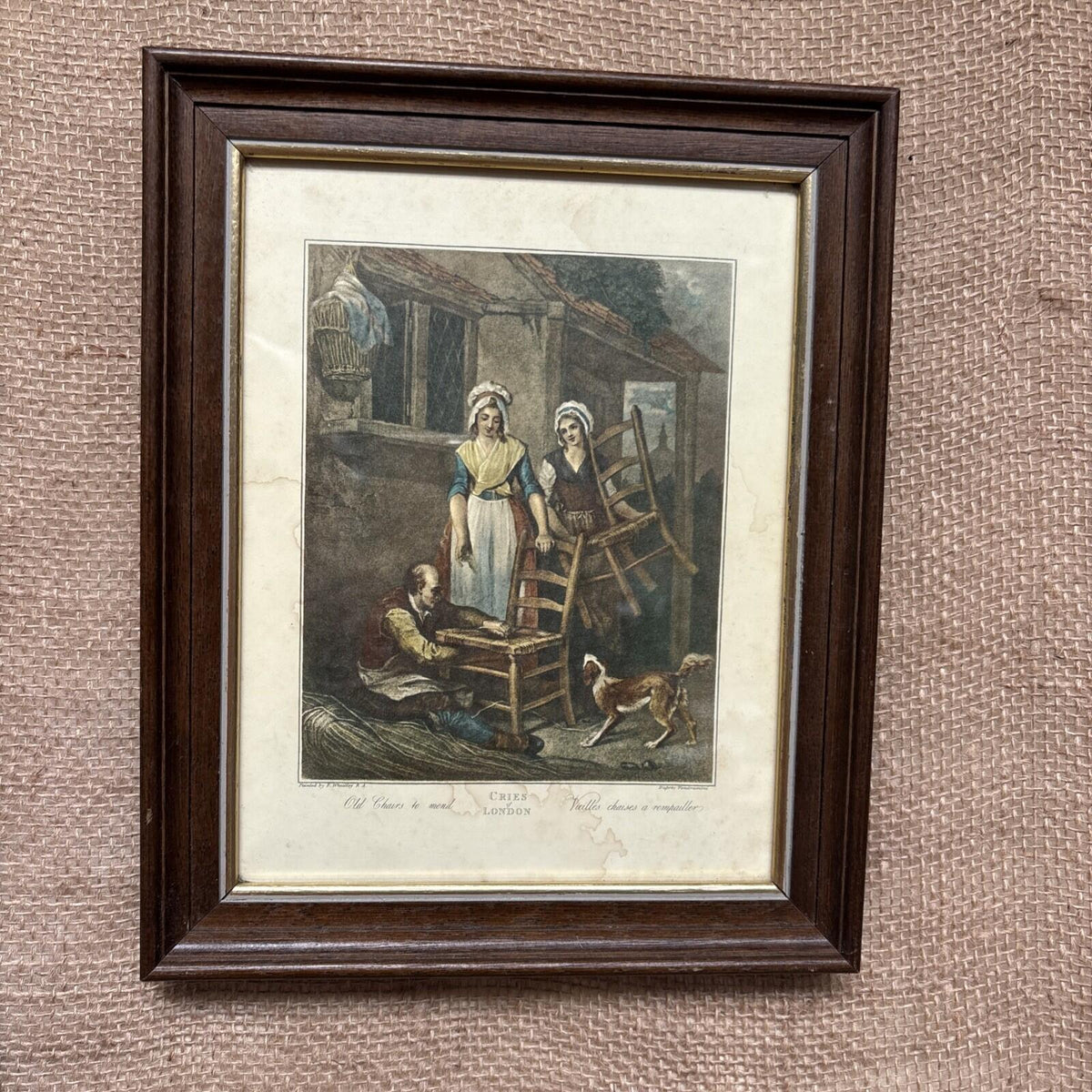 Cries Of London Print - Framed Picture - Old Chairs To Mend - Francis Wheatley