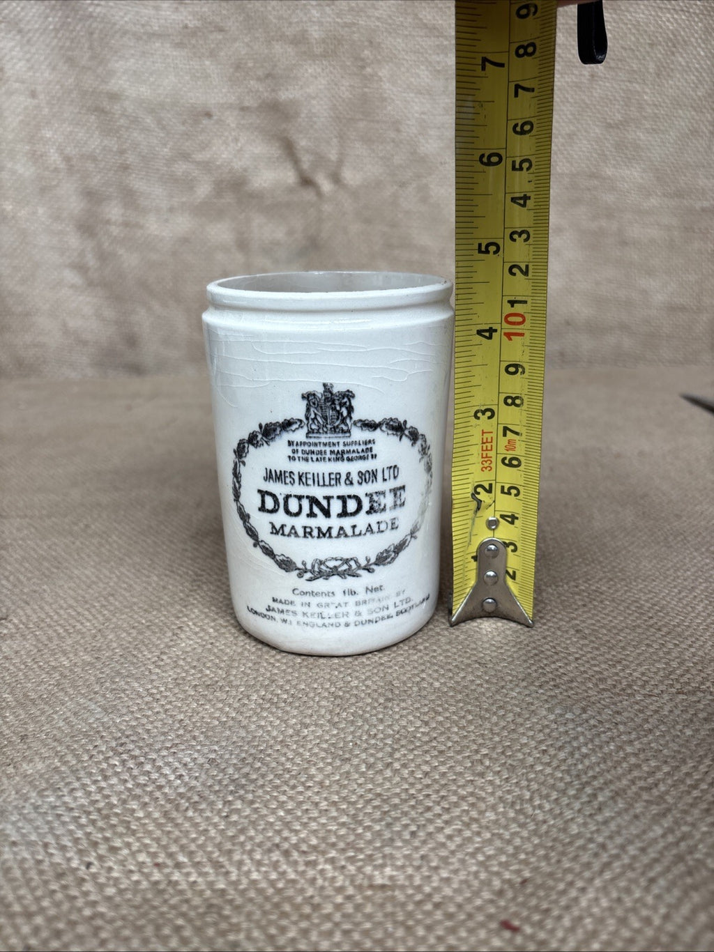 1lb James Keiller Dundee Marmalade Jar / Ceramic Pot / Farmhouse / Cottage