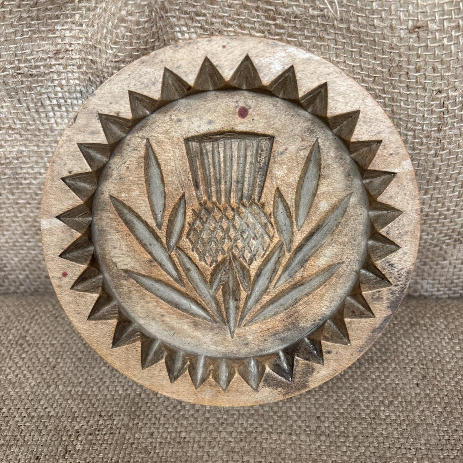 Antique Carved Wooden Shortbread Mould - Kitchenalia - Farmhouse Kitchen
