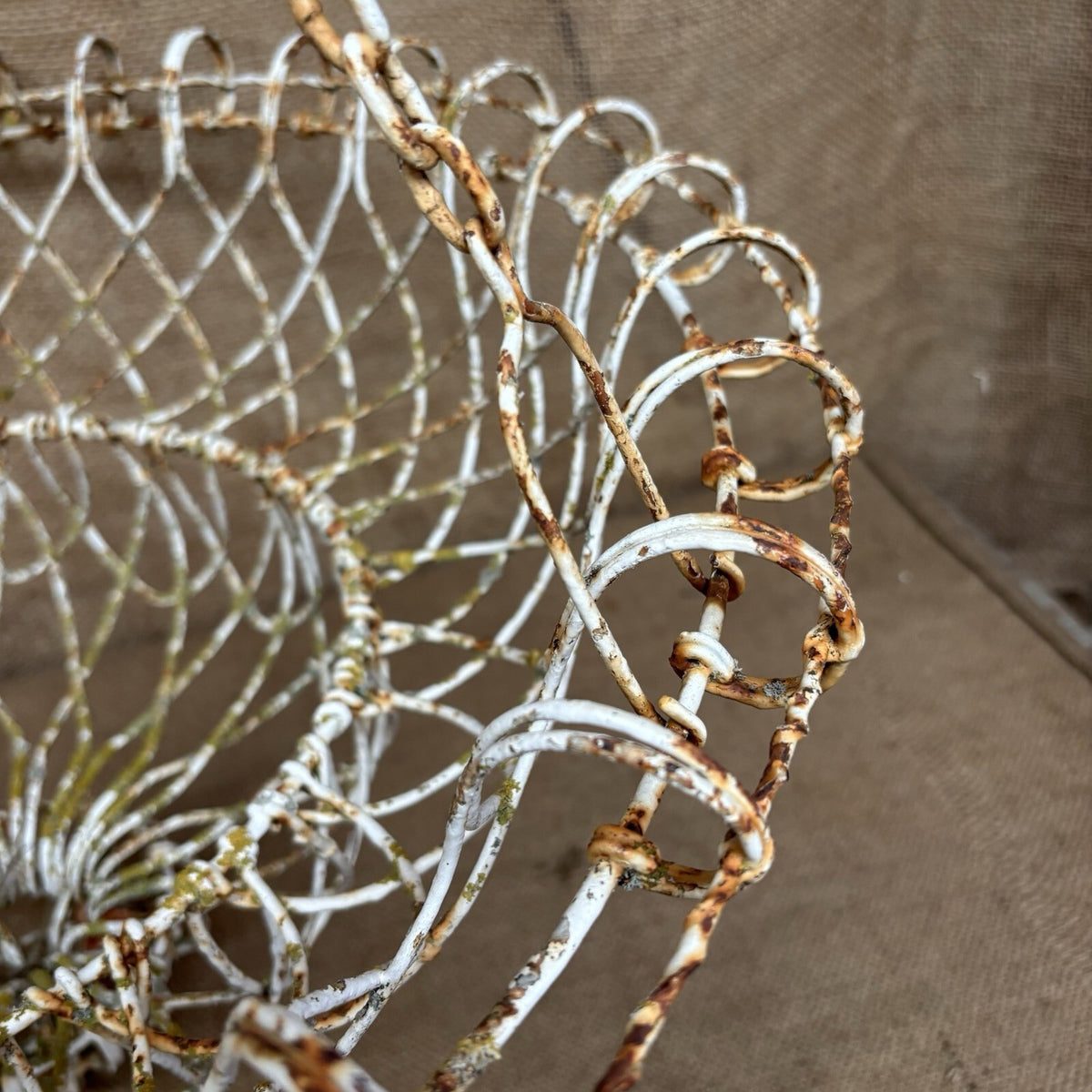 Antique Wire Work Plant Holder / Hanging Basket / Large / Gardenalia