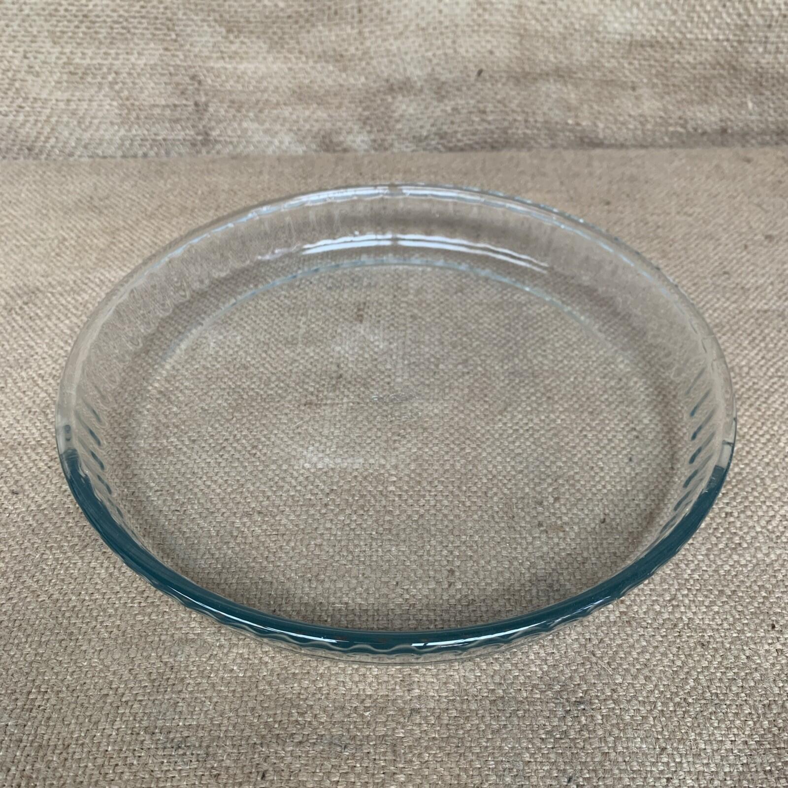 Vintage Pyrex Clear Glass Fluted 25cm Quiche  Flan Pie Dish