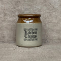 Vintage Stoneware Utensil Pot - Kitchen Things - Farmhouse - Cottage
