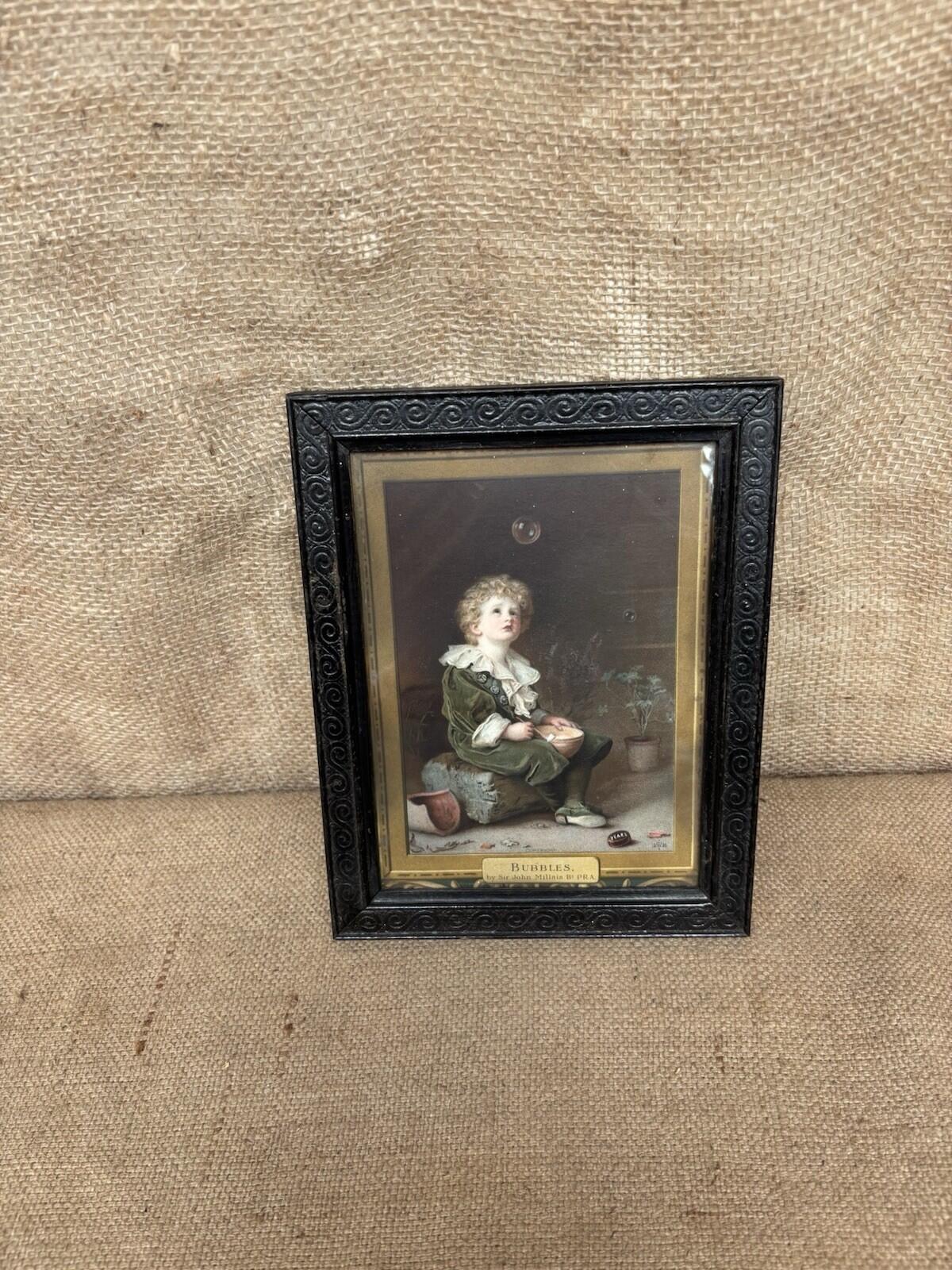 Vintage Pears Print Bubbles - Original Cardboard - Advertisement - Framed