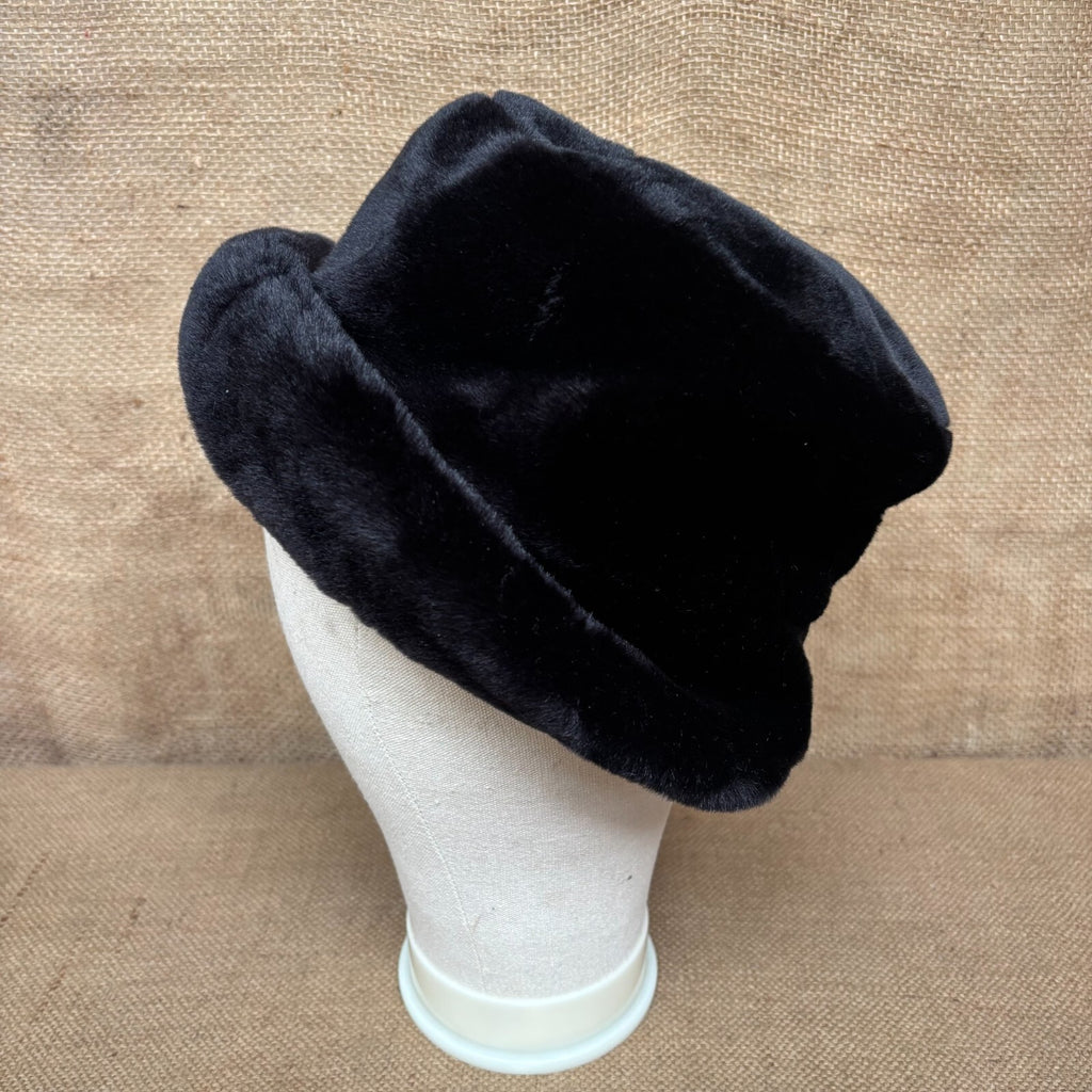 Faux Fur Hat - Black - Marks and Spencer - Country Style - Classy