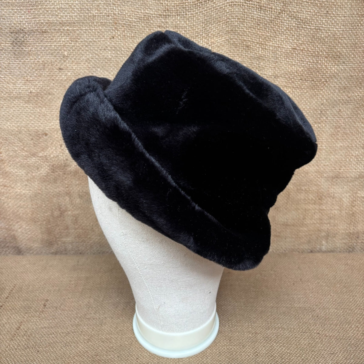 Faux Fur Hat - Black - Marks and Spencer - Country Style - Classy