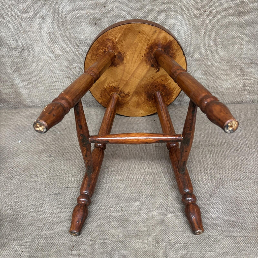 Vintage Wooden Stool - Farmhouse - Cottage - Plant Stand