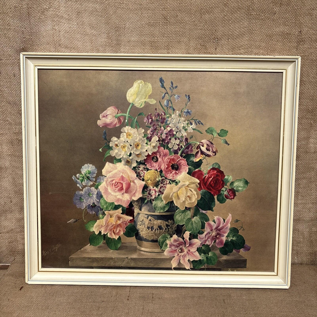Vintage Floral Framed Print - Sporting Jug By H Clayton