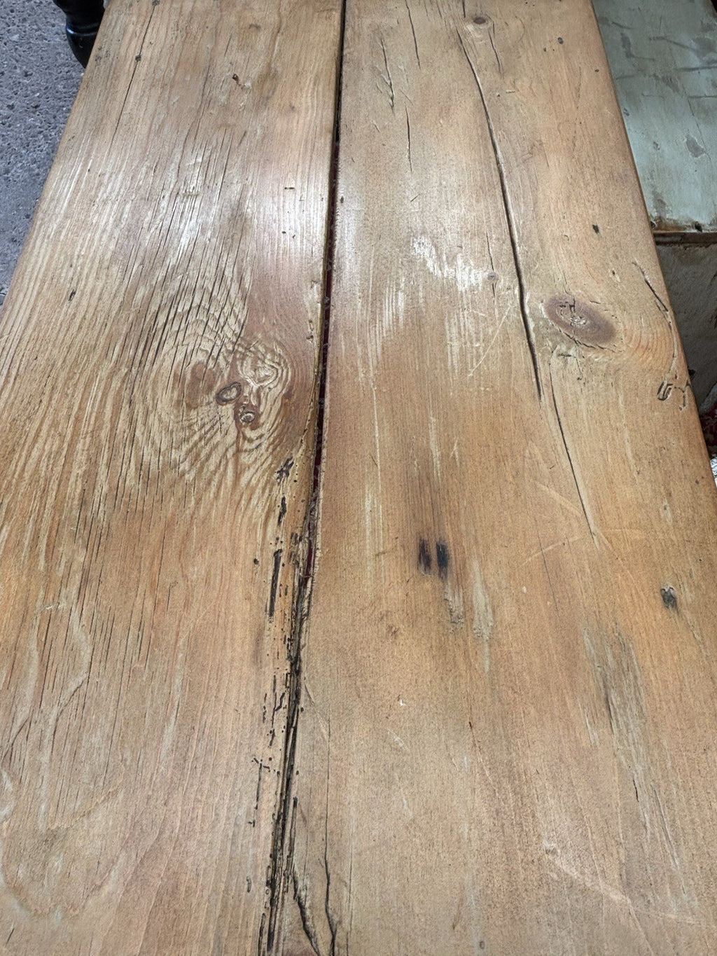 Rustic Pine Table - Small - Original Painted Legs - Farmhouse - Cottage