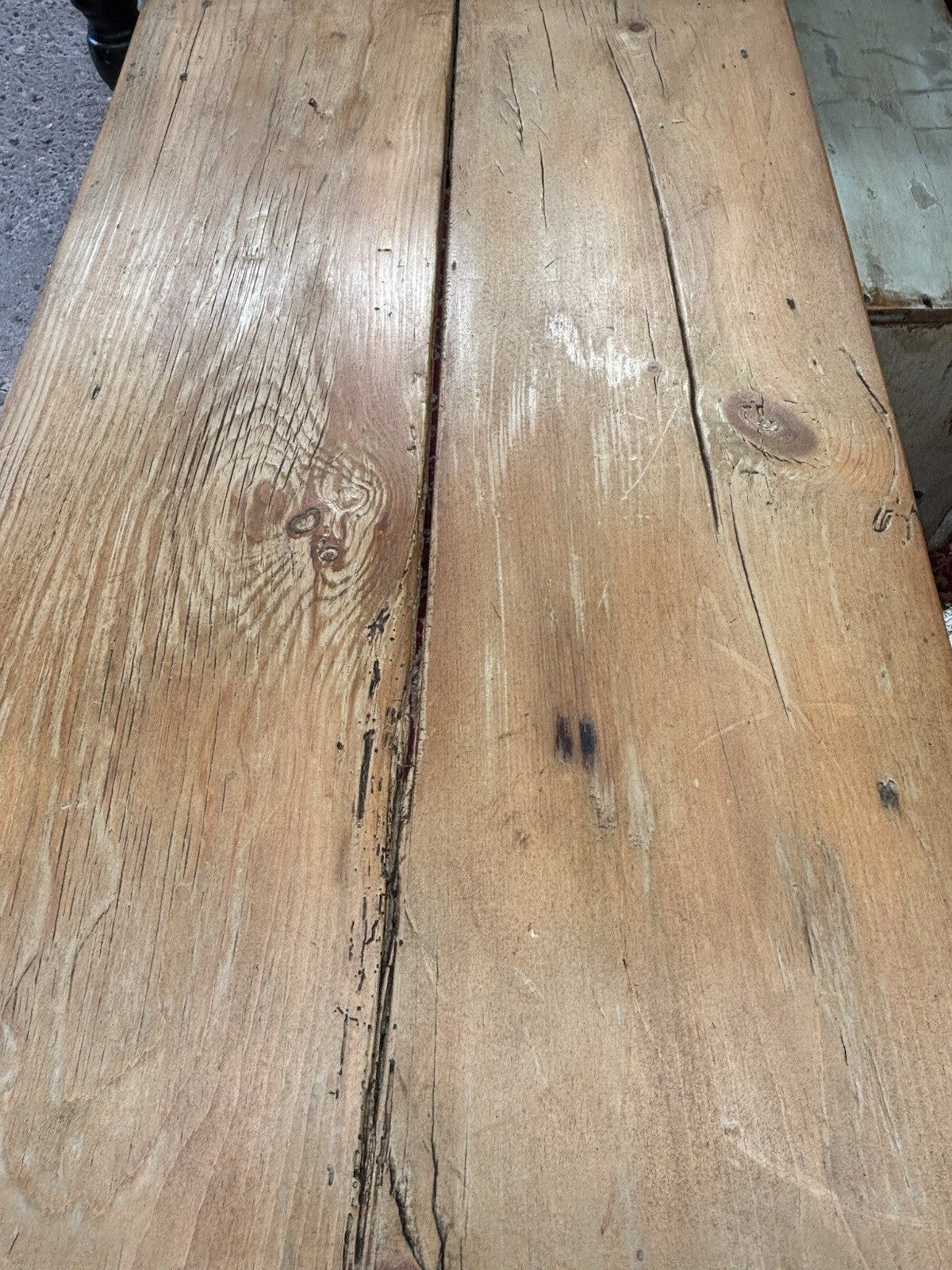 Rustic Pine Table - Small - Original Painted Legs - Farmhouse - Cottage