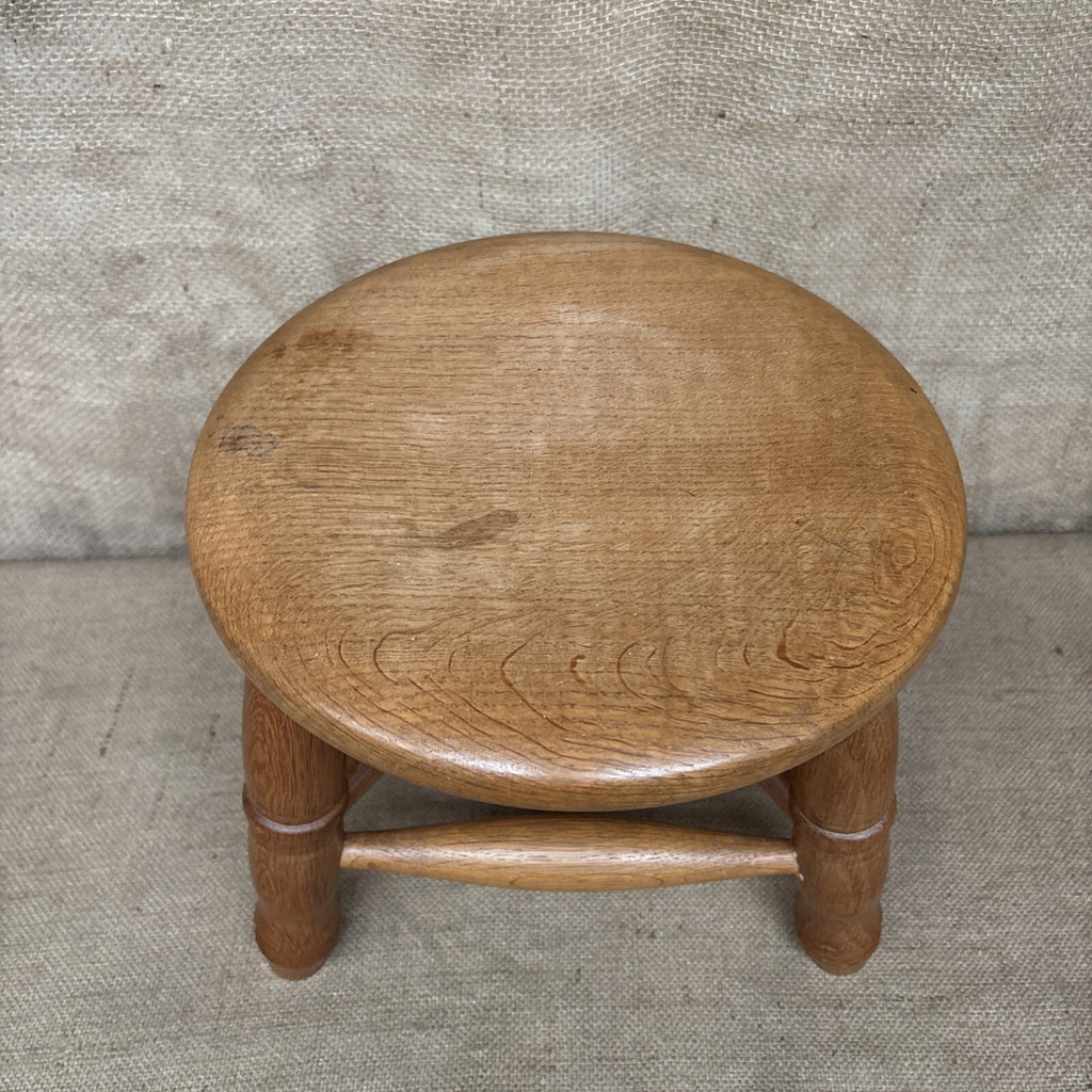 Vintage Stool - Oak - Three Leg - Farmhouse - Cottage Style - Rustic