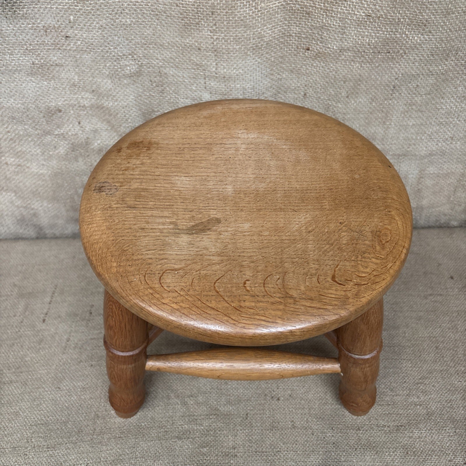 Vintage Stool - Oak - Three Leg - Farmhouse - Cottage Style - Rustic