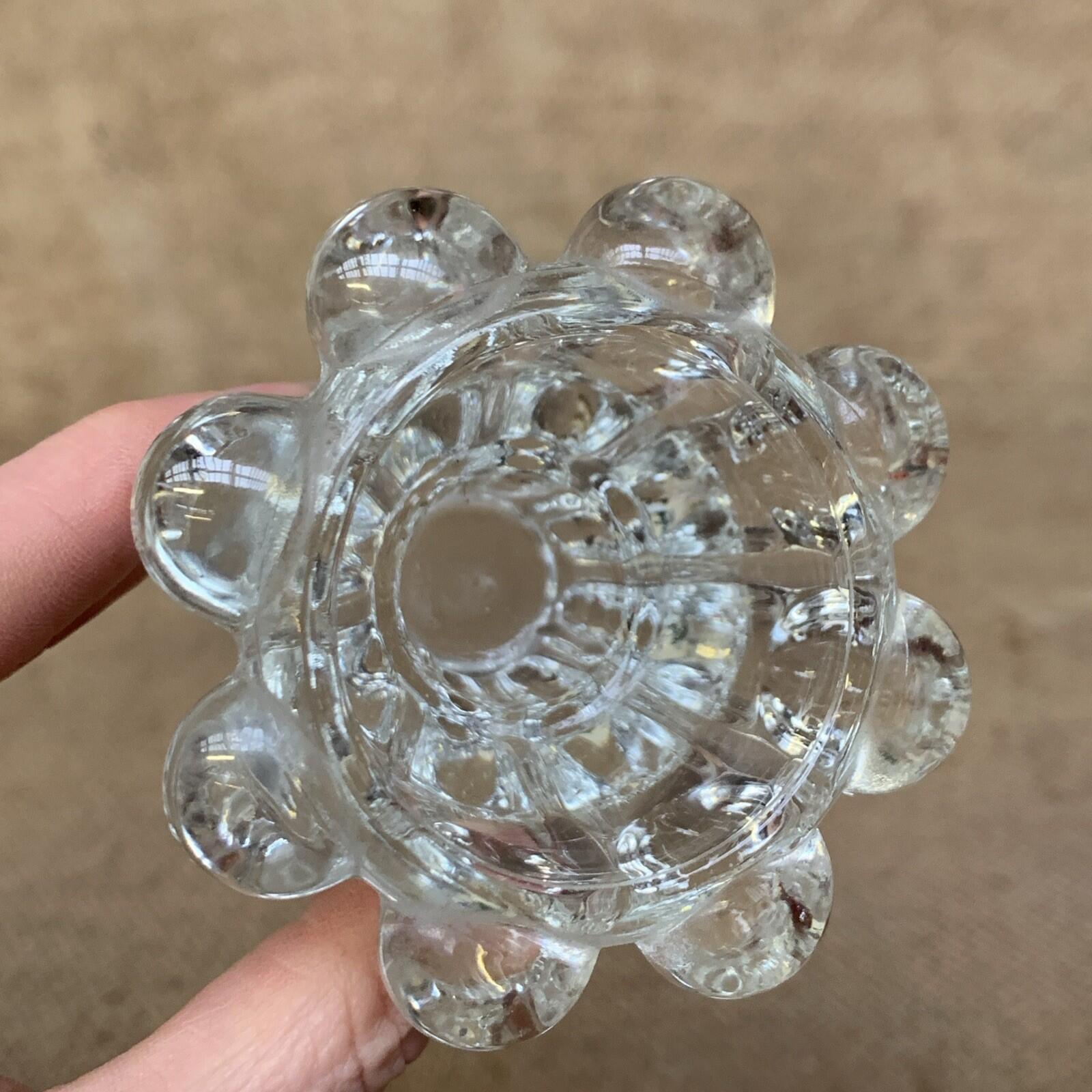 Vintage Clear Glass Candle Holders