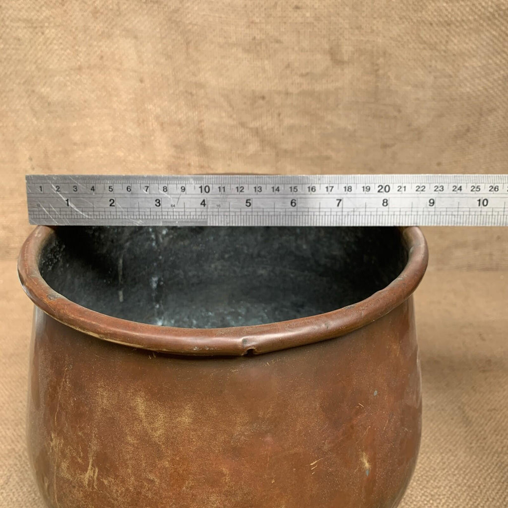 Antique Brass Planter - Urn - Jardiniere - Rustic - Cottage