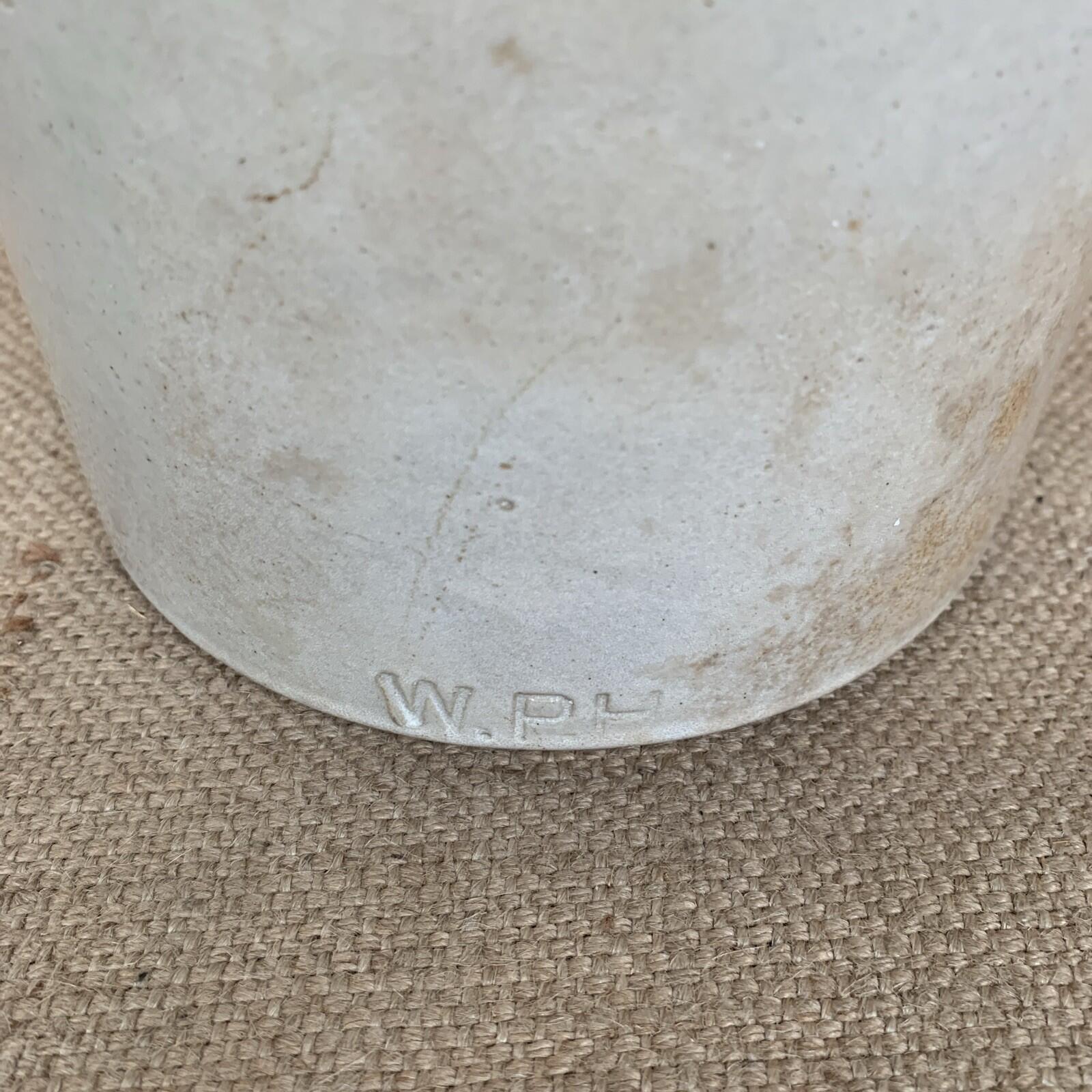 Vintage Stoneware Jar / Utensil Holder / Pickling Farmhouse Kitchen 21cm
