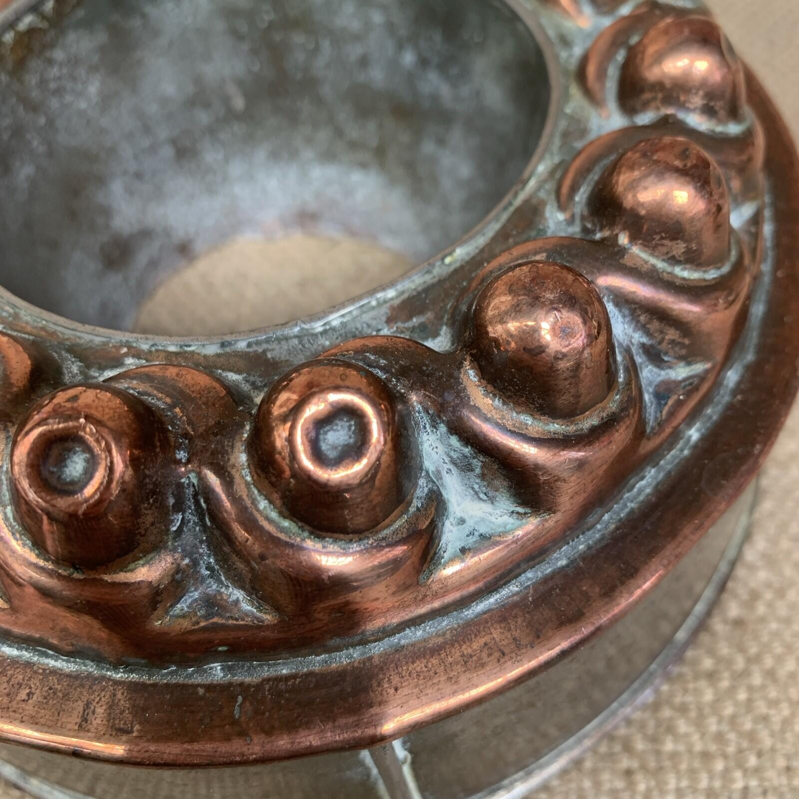 Antique Copper And Tin Jelly Mould - F117 - Kitchenalia - Victorian