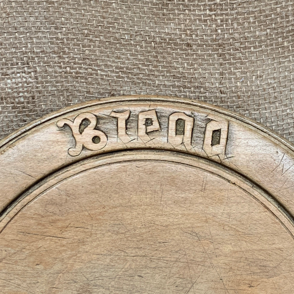 Antique Wooden Bread Board with Carving #1295