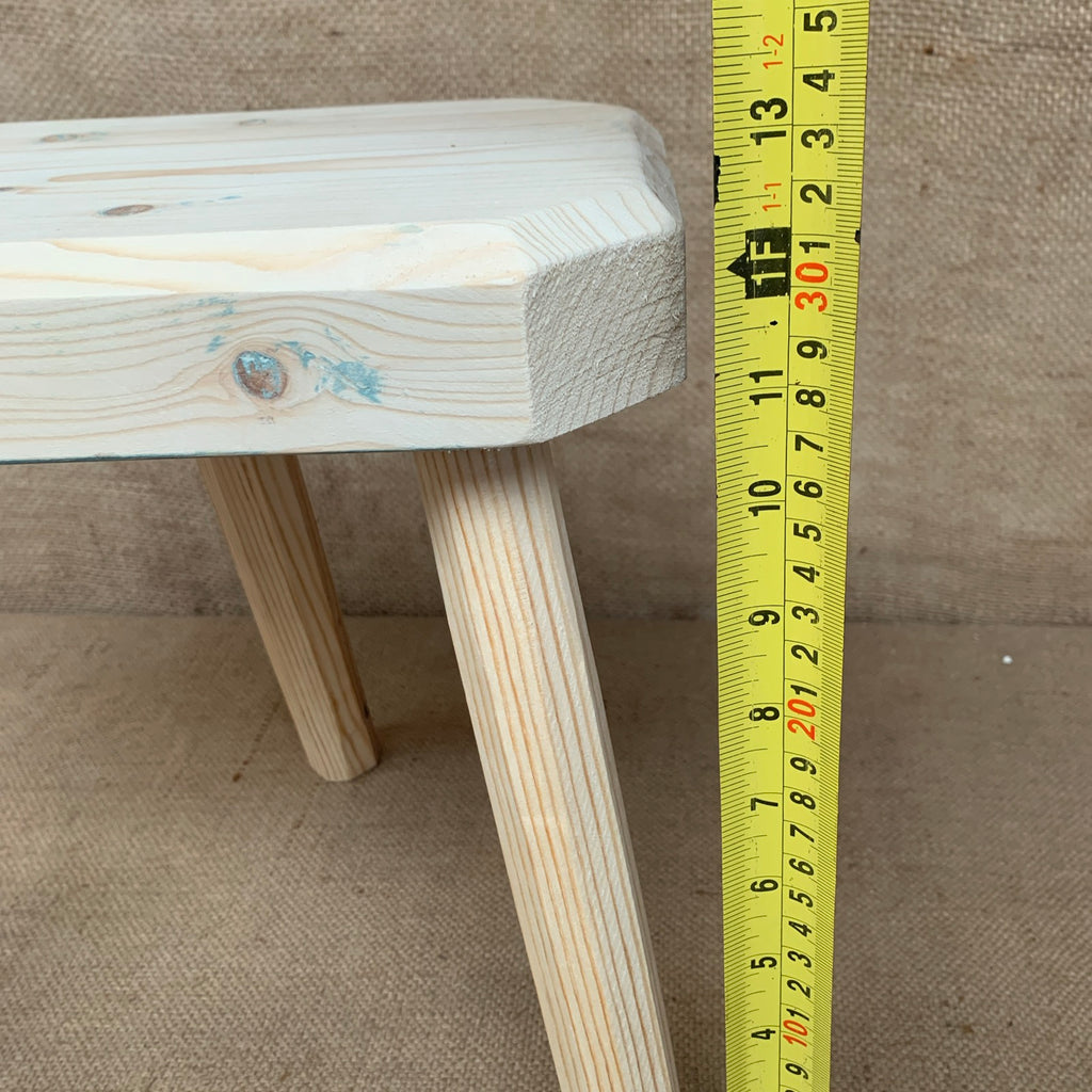 Three Leg Pine Stool - Plant Stand - Milking Stool