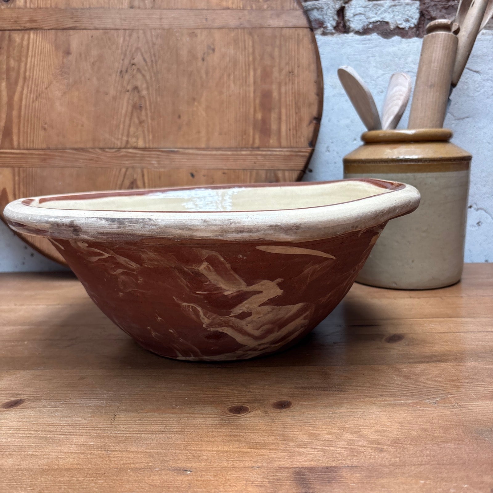 Antique English Dairy Bowl