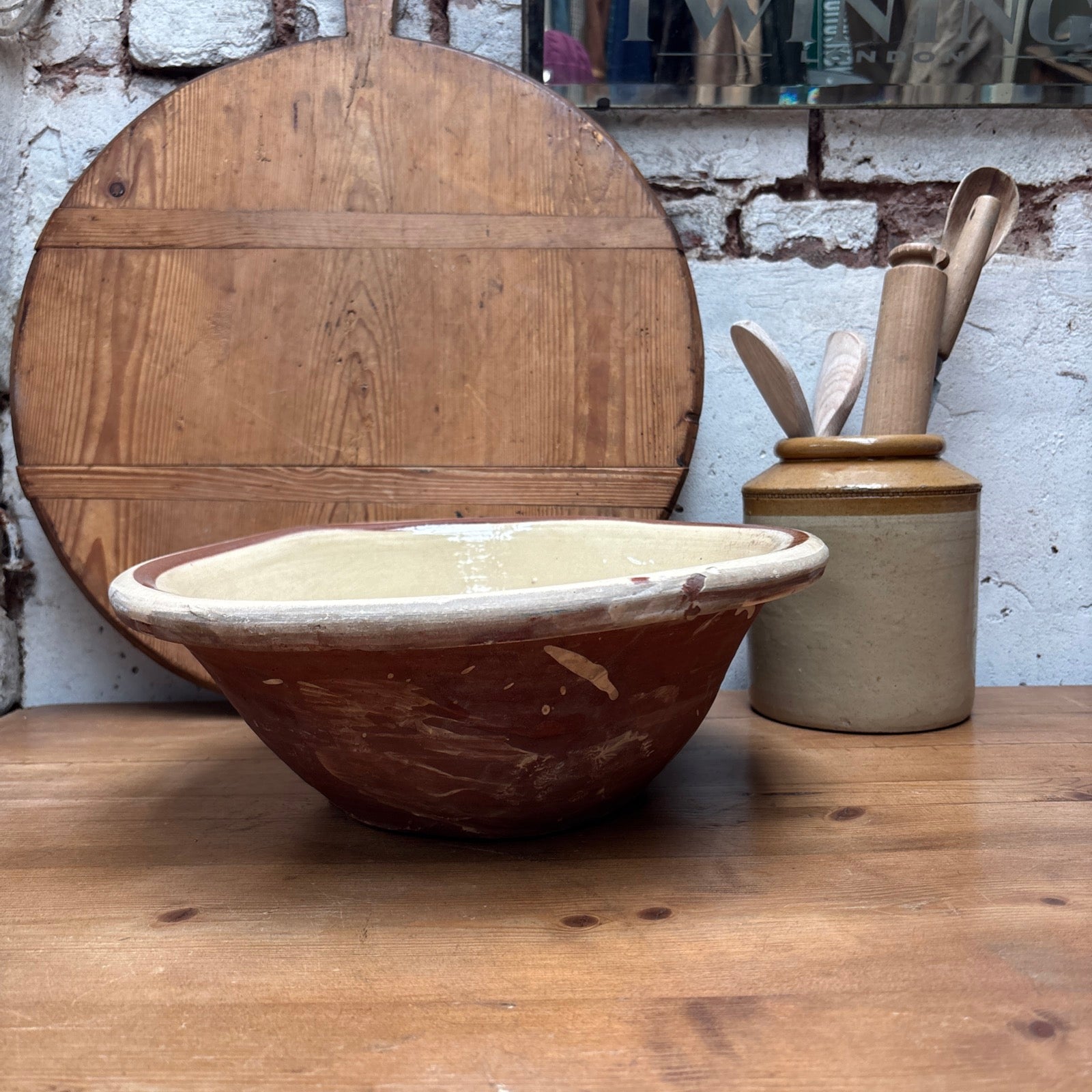 Antique English Dairy Bowl