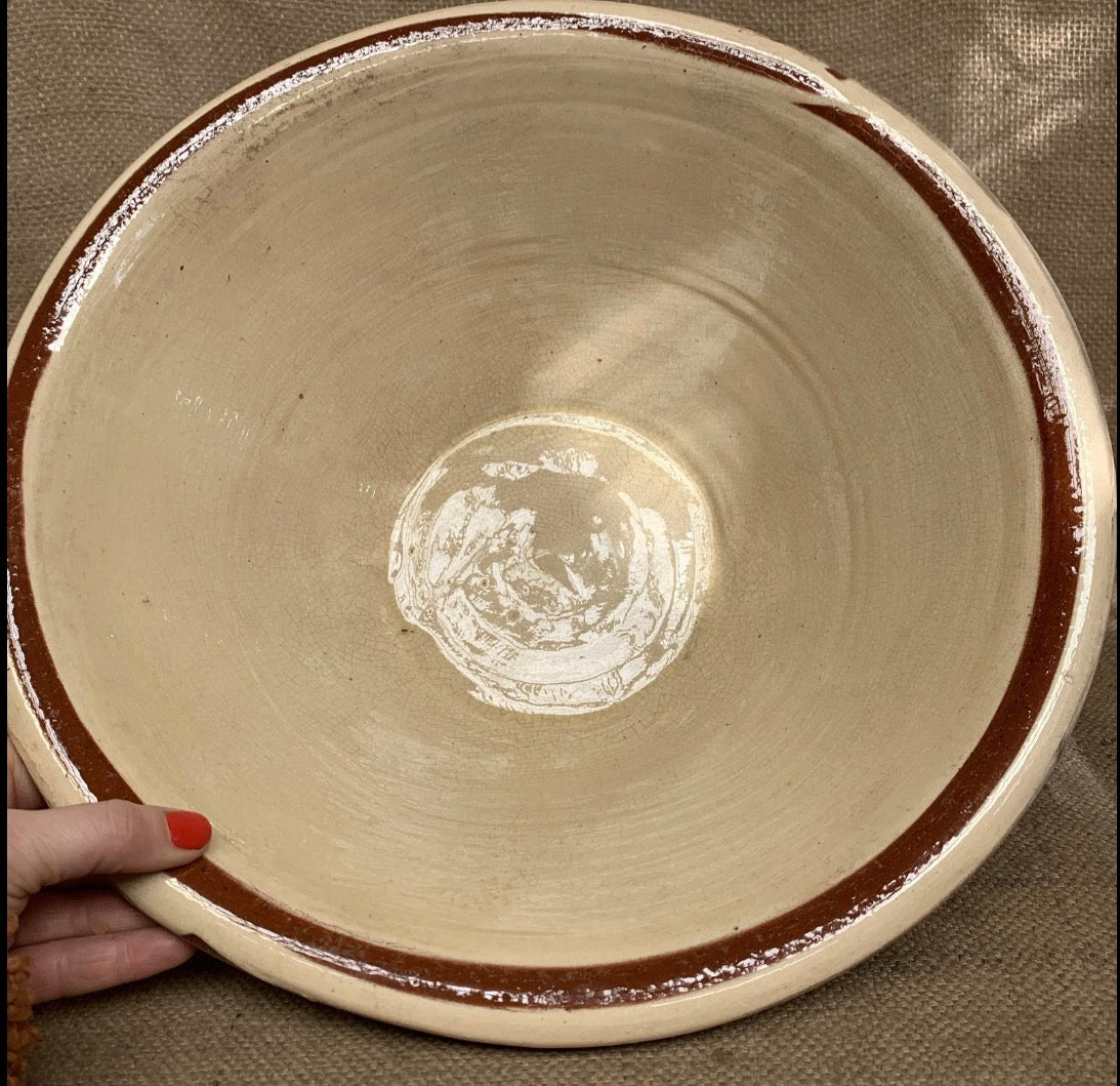 Antique English Dairy Bowl
