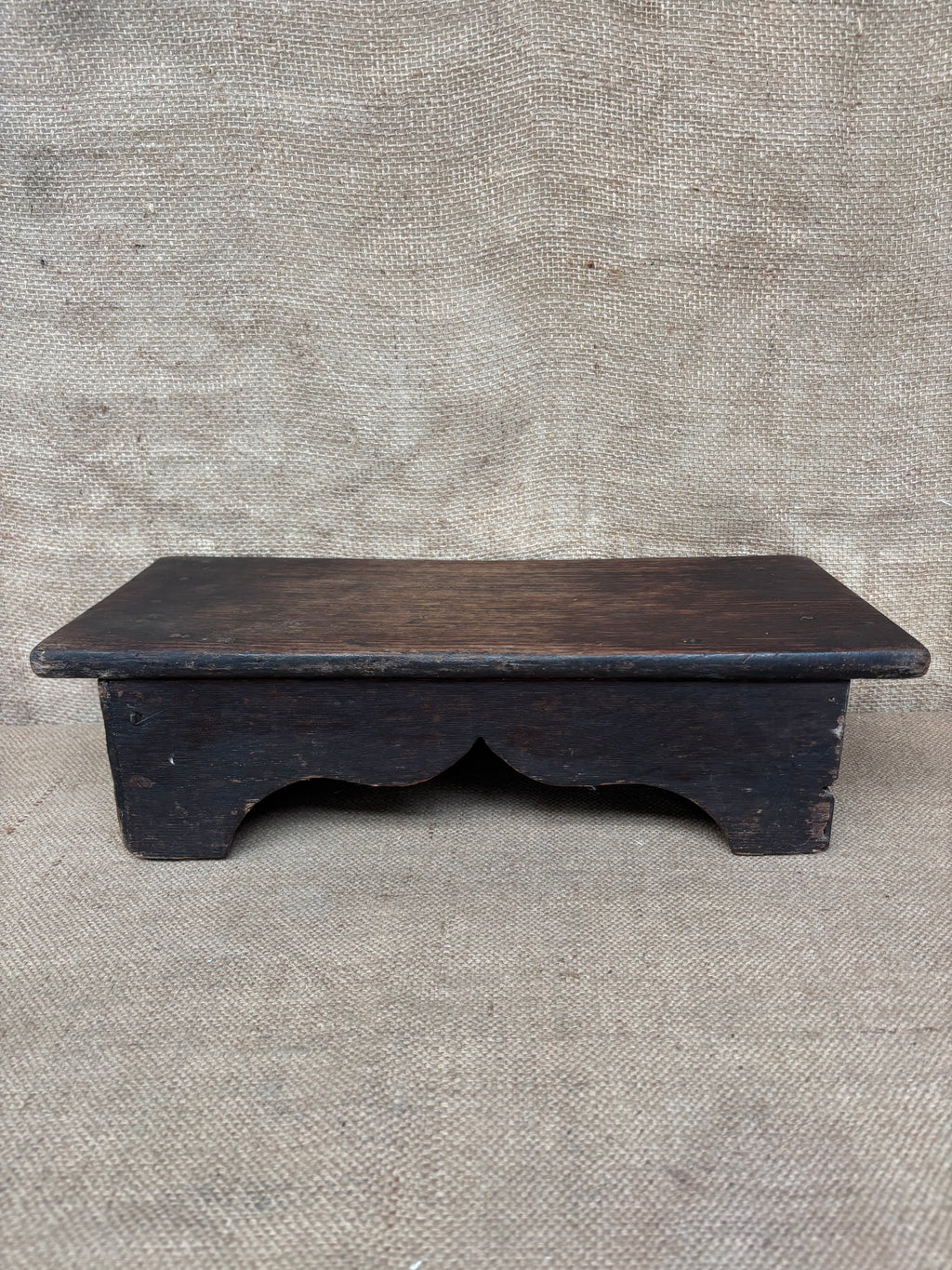 Antique Oak Stool / Kneeler / Step / Plant Stand / Shelf