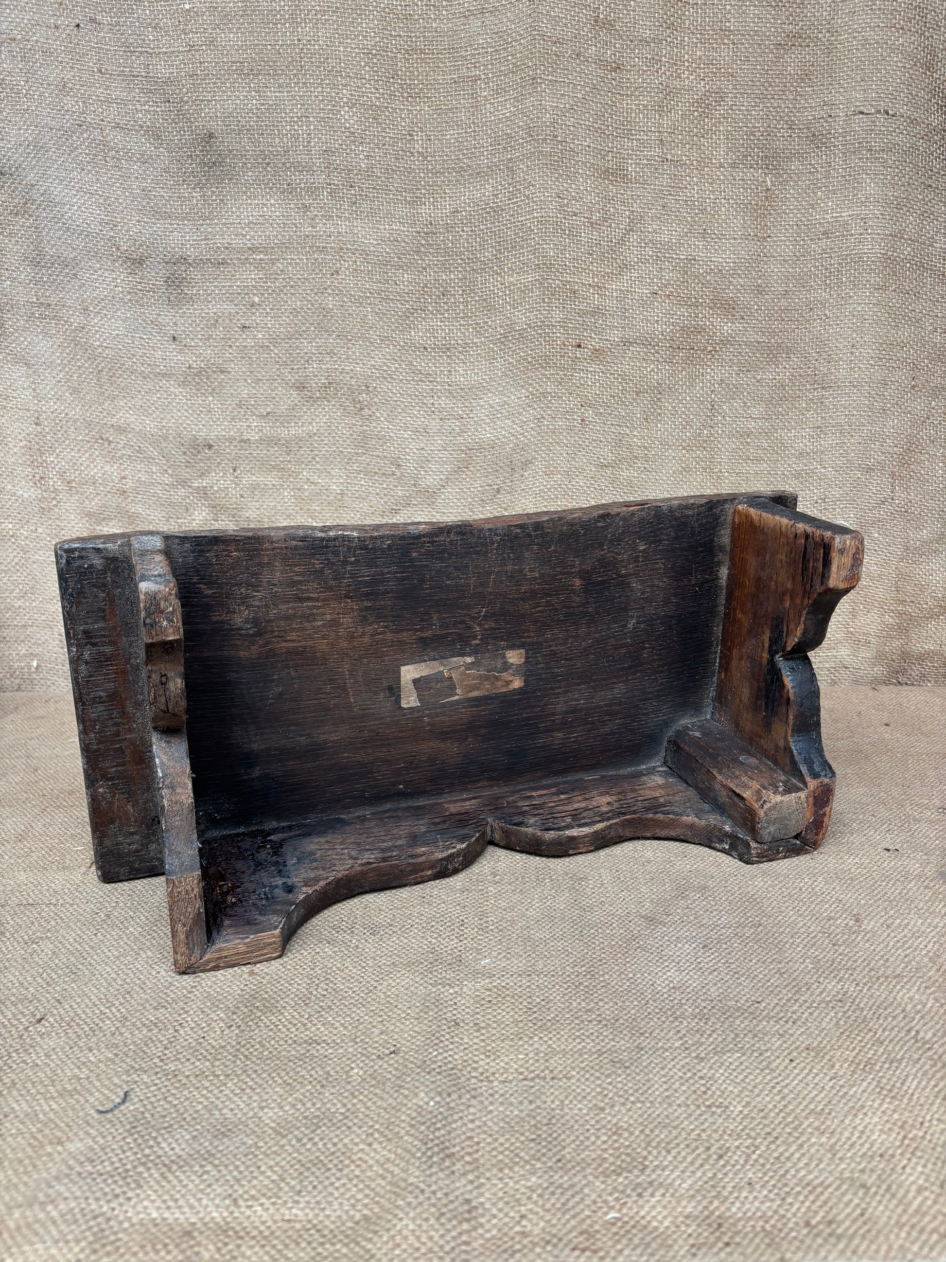 Antique Oak Stool / Kneeler / Step / Plant Stand / Shelf