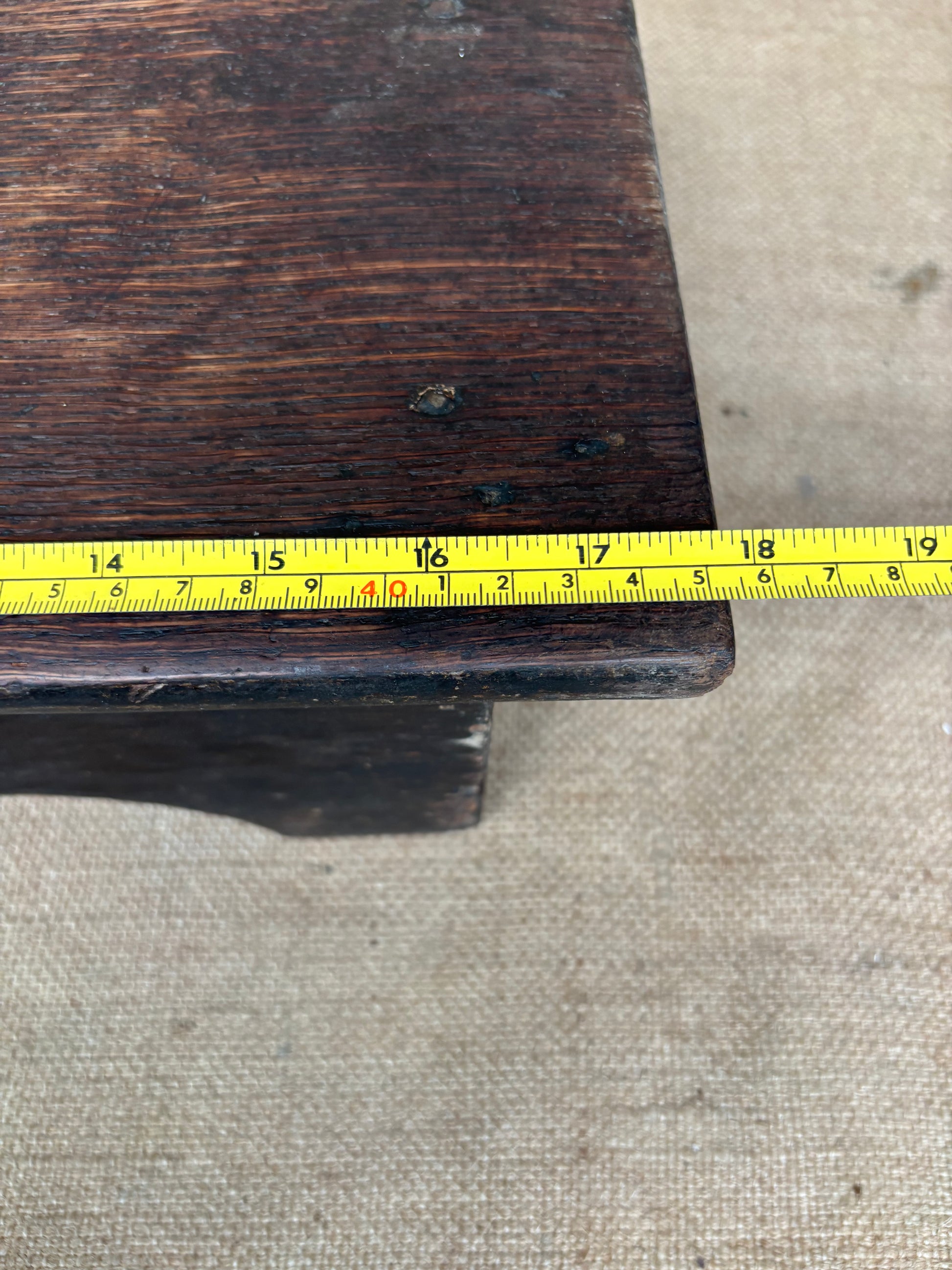 Antique Oak Stool / Kneeler / Step / Plant Stand / Shelf