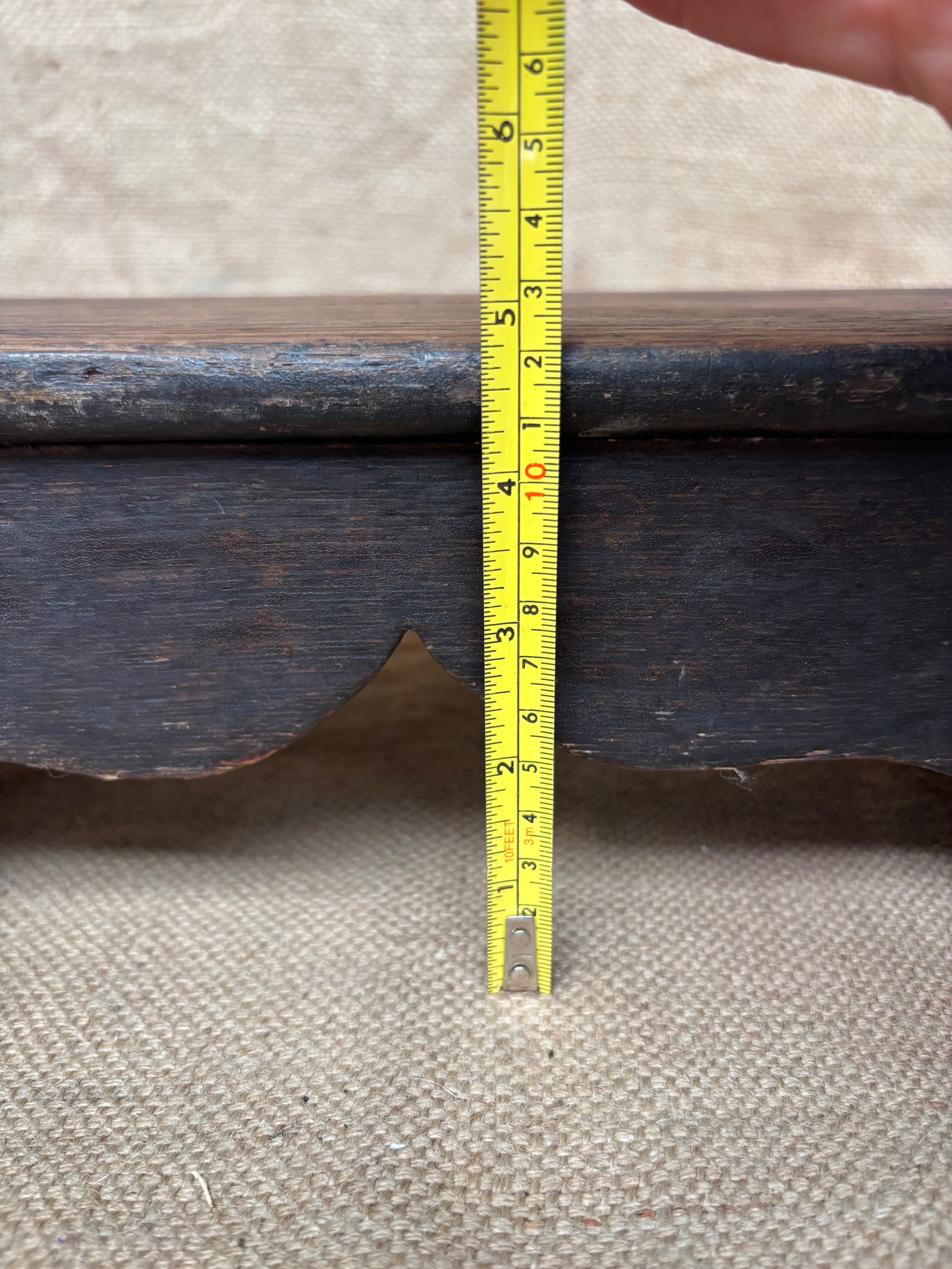 Antique Oak Stool / Kneeler / Step / Plant Stand / Shelf