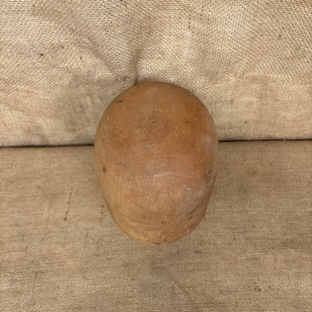 Vintage Wooden Millinery Hat Block With Stand