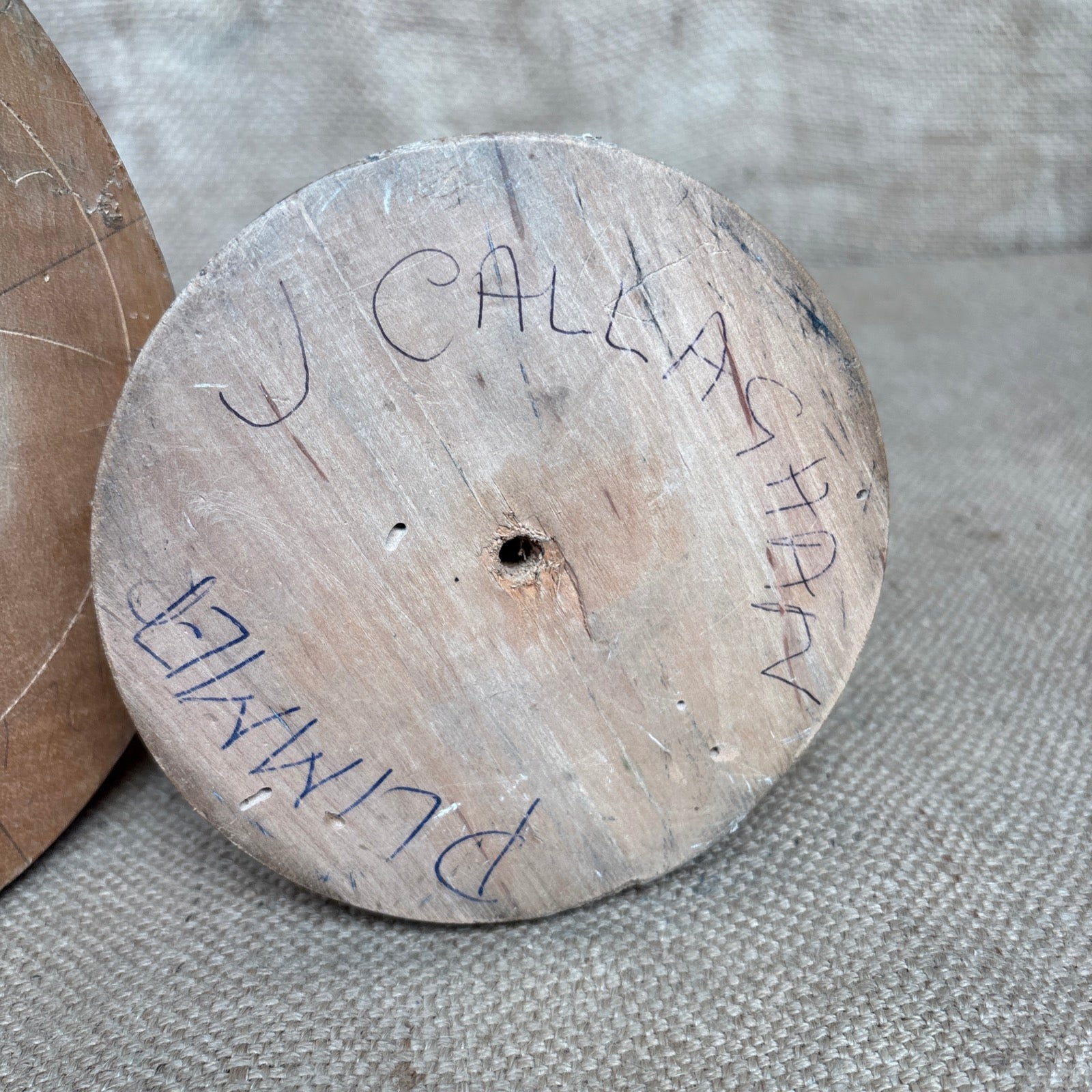 Vintage Wooden Millinery Hat Block With Stand